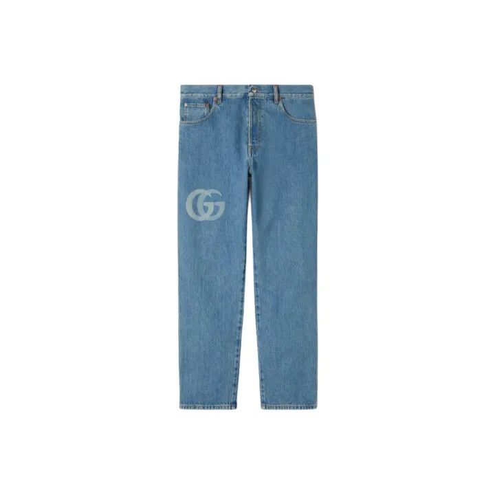 Gucci Gucci Blue Logo Mid-Rise Fitted Jeans Size US 30 / EU 46 - 1 Thumbnail
