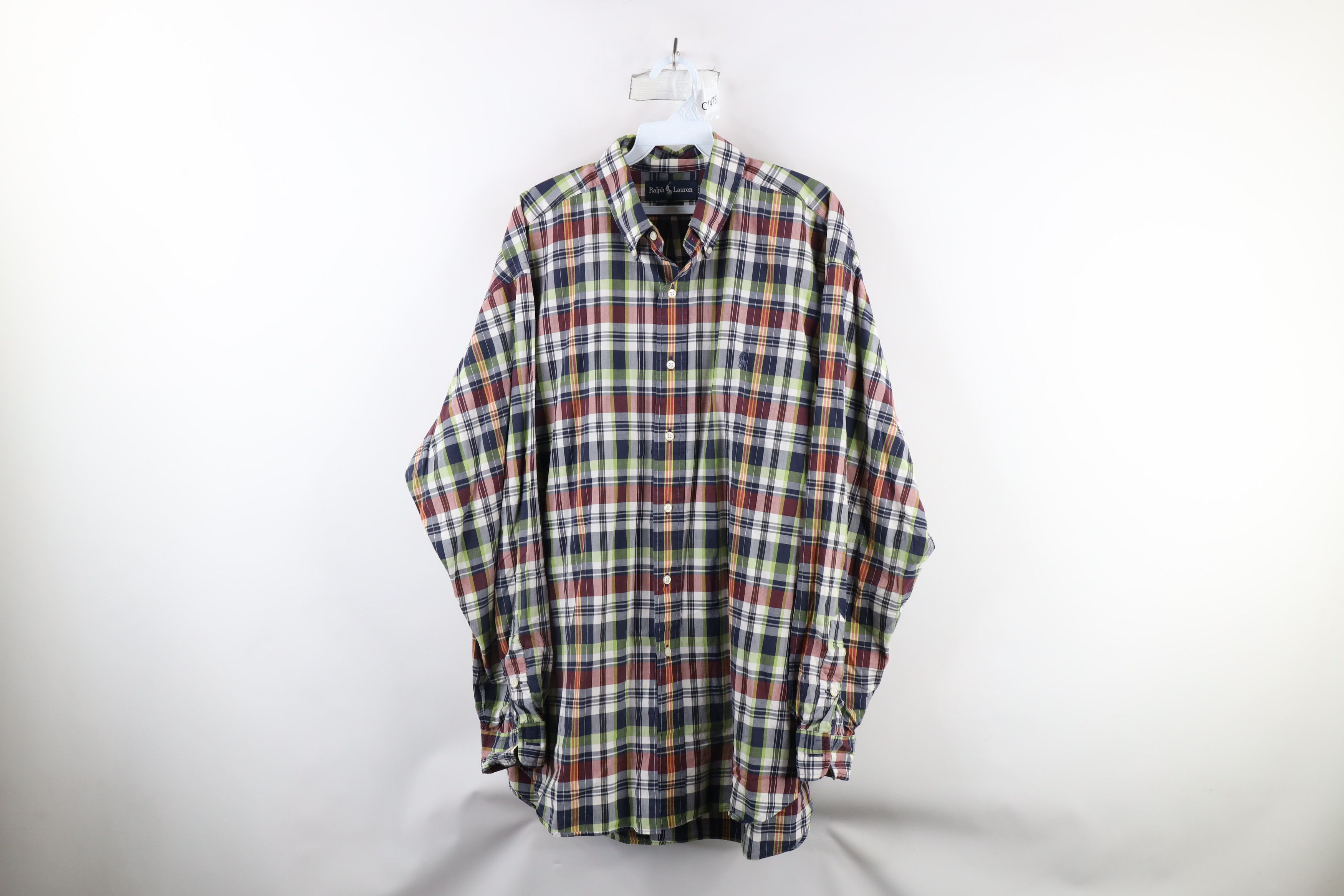 Ralph Lauren × Vintage Vintage 90s Ralph Lauren Plaid Collared Button Down Shirt Size US XL / EU 56 / 4 - 1 Thumbnail