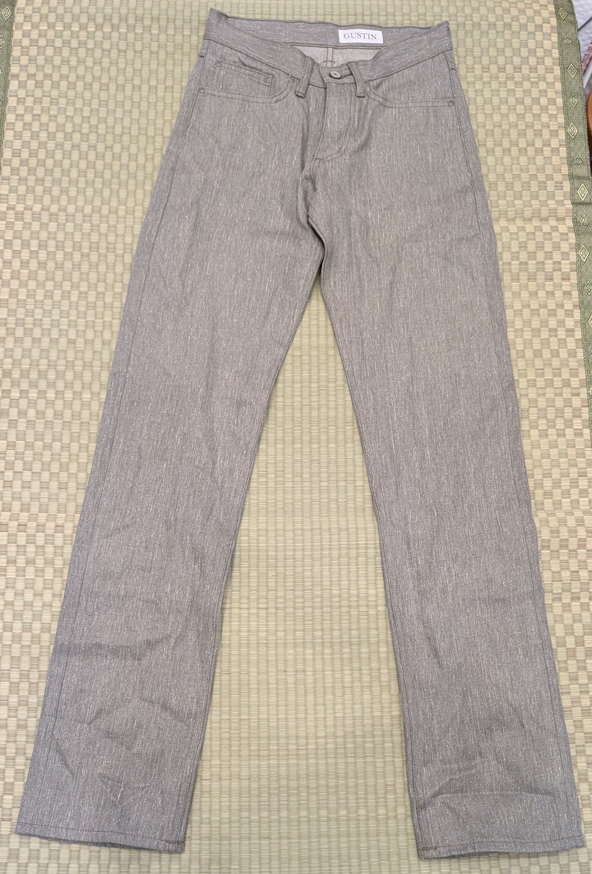 Gustin LNWOT Gustin #520 Heather Green Grey Selvedge Denim Jeans Size US 29 - 1 Thumbnail