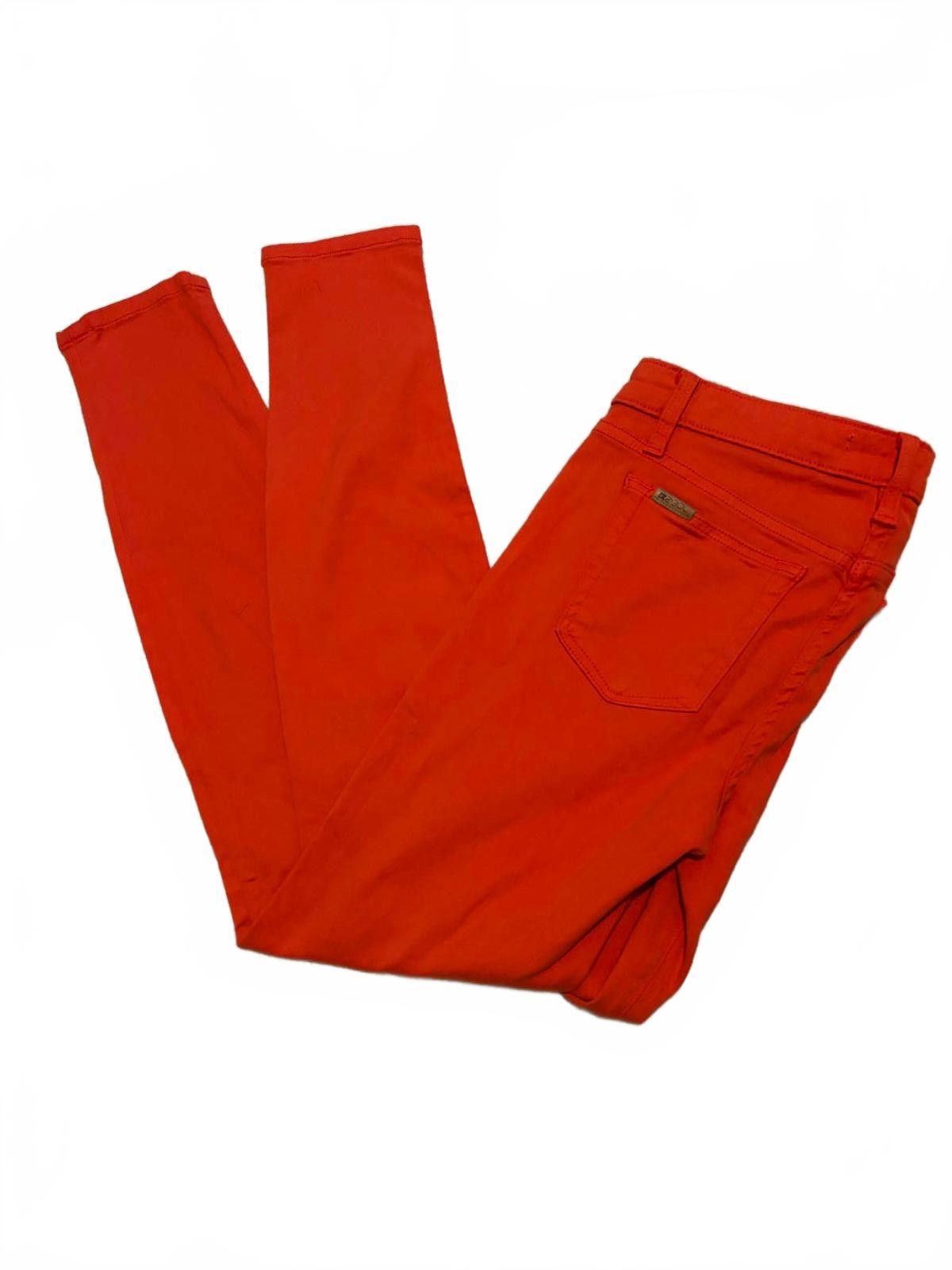 Designer Joe's Jeans Bright Red Denim Skinny Jeans size 27 Size 27" / US 4 / IT 40 - 2 Thumbnail
