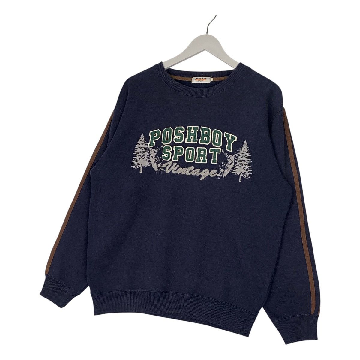 Vintage Vintage Posh Boy Sweatshirt Crewneck Pullover Navy Blue Size US M / EU 48-50 / 2 - 2 Thumbnail