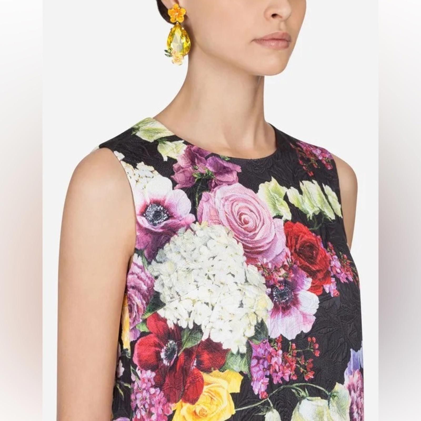 Dolce & Gabbana RARE🩵 Dolce & Gabbana Dress In Printed Brocade​​​ Size XS / US 0-2 / IT 36-38 - 6 Thumbnail