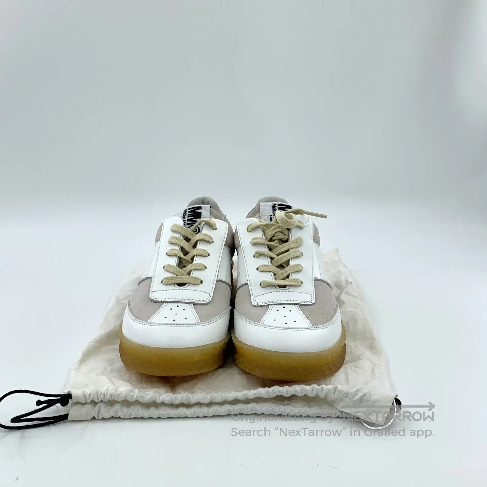 Maison Margiela Maison Margiela White Leather Laced Casual Flat Loafers wi Size US 6.5 / IT 36.5 - 8 Thumbnail