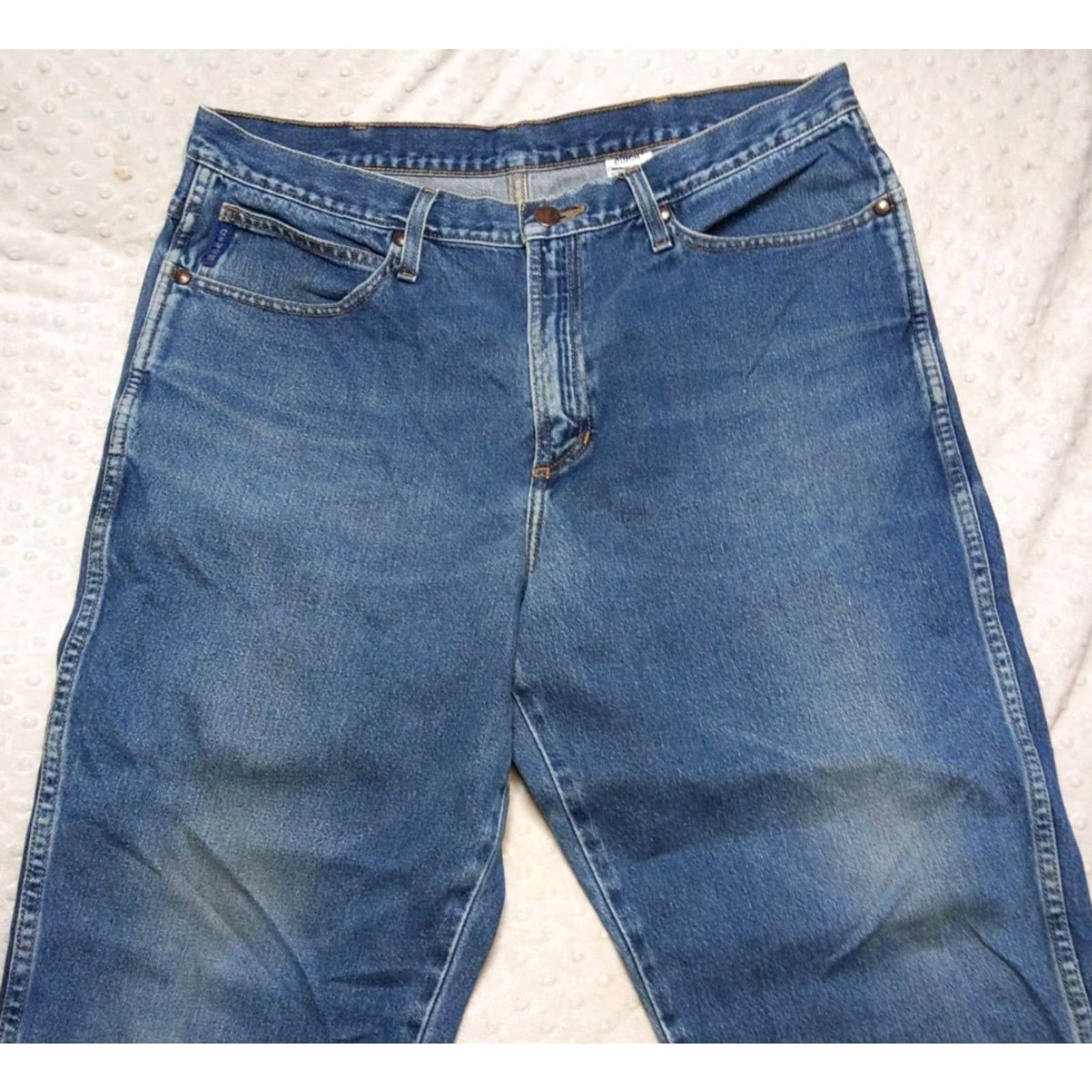 Vintage Cinch Rocky Mtn Jeans Western Blue Regular 38X30 Denim 5-Pocket Jeans Men's Size 38 Medium Wash Jeans Size US 38 / EU 54 - 4 Thumbnail