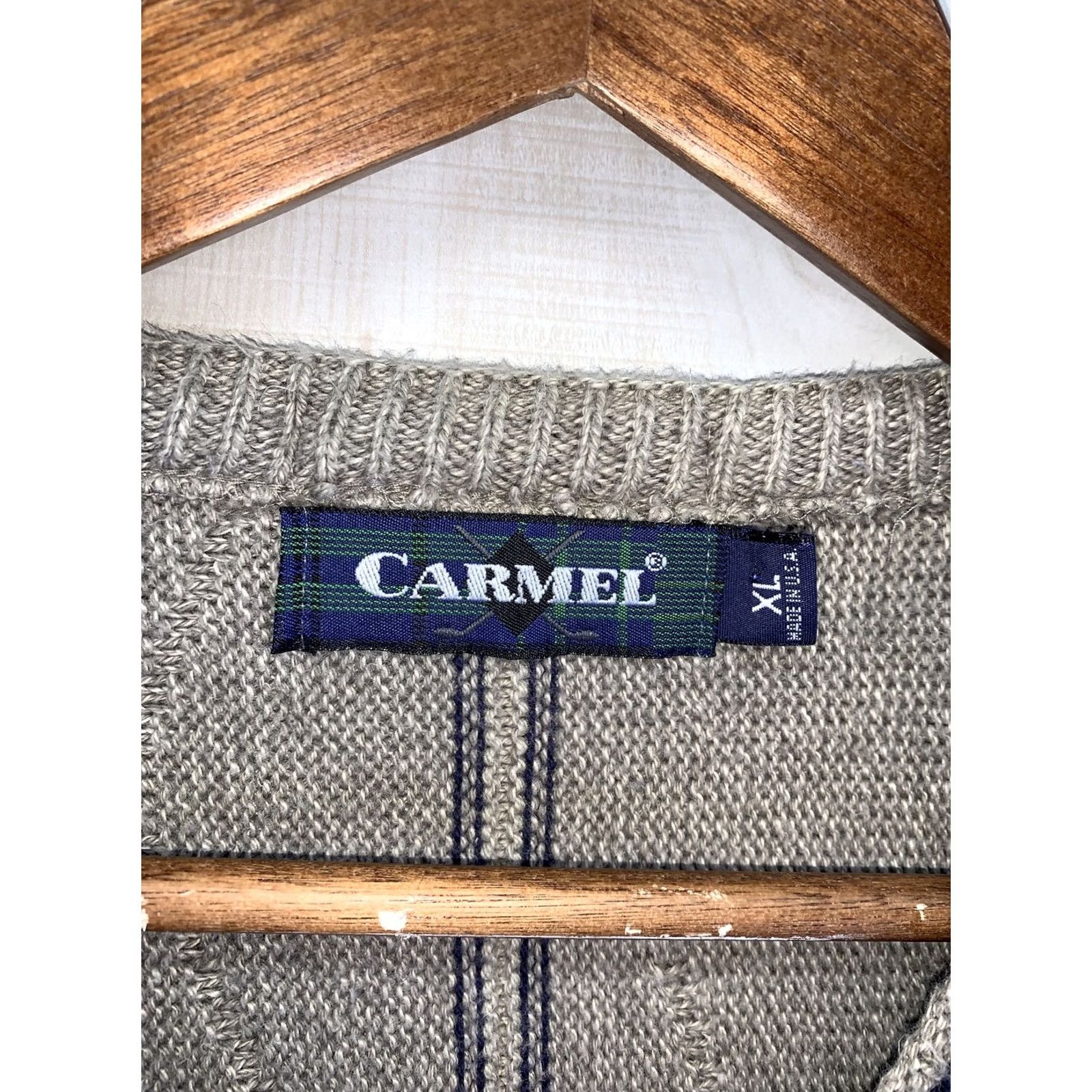 Vintage VINTAGE Golf Beige Argyle V Neck Knit Cotton Sweater USA Mens XL Mens Size XL Beige Argyle Golf V-Neck Knit Cotton Sweater 1980s 1990s Mens US Size US XL / EU 56 / 4 - 2 Thumbnail