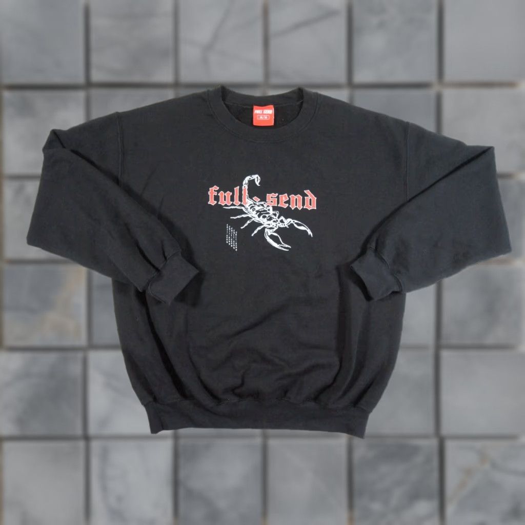 Vintage VINTAGE Full Send Mens Sweatshirt Crew Neck Black Medium Men’s Pullover Sweatshirt Size US M / EU 48-50 / 2 - 1 Thumbnail