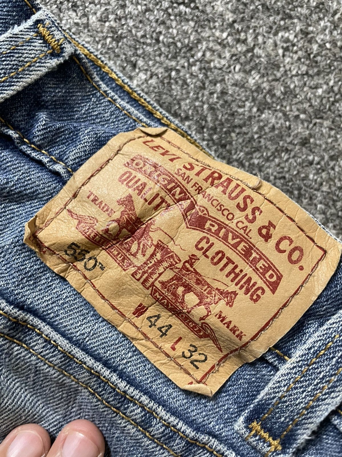 Levi's × Vintage LEVIS 550 Relaxed Fit Jeans (106) Size US 44 / EU 60 - 9 Thumbnail