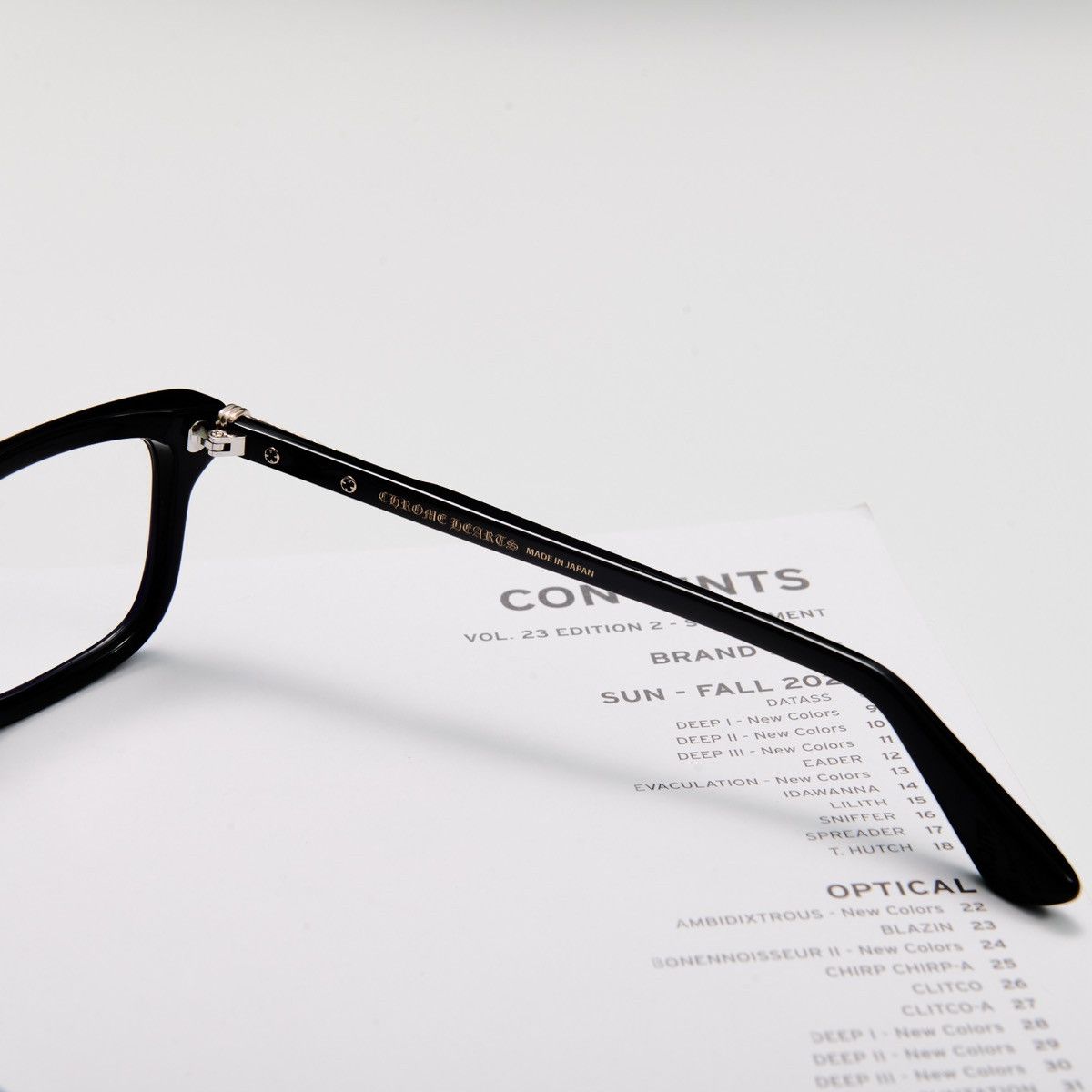 Chrome Hearts CHROME HEARTS LITTLE DINGER BLACK/ 18KGP GLASSES Size ONE SIZE - 4 Thumbnail