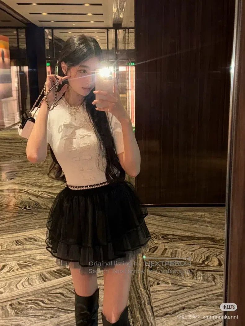 Chanel Chanel 25K bow knitted short sleeves Size XS / US 0-2 / IT 36-38 - 7 Thumbnail