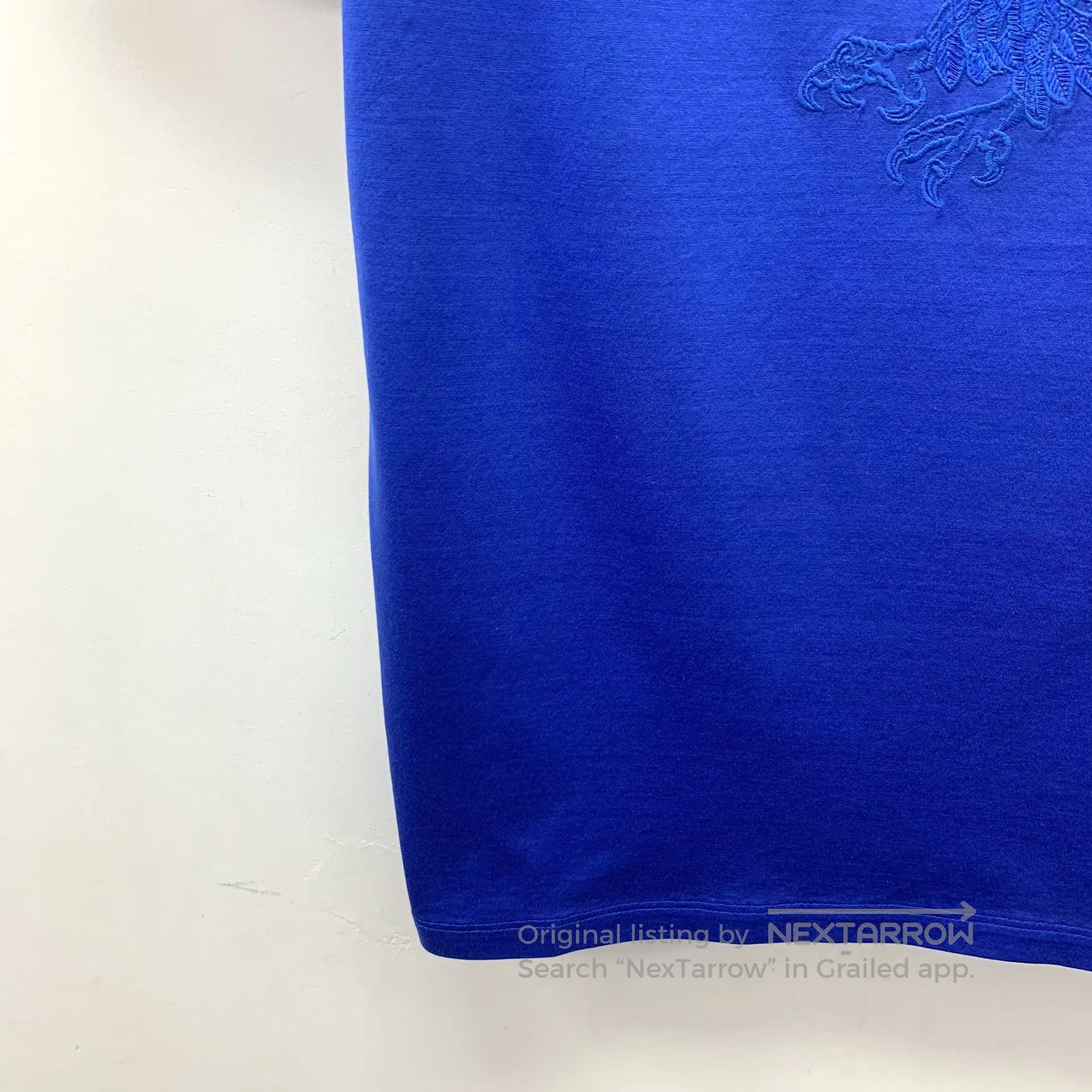 Stefano Ricci Stefano Ricci Dark Blue Eagle Embroidered Cotton Round Nec Size US S / EU 44-46 / 1 - 4 Thumbnail