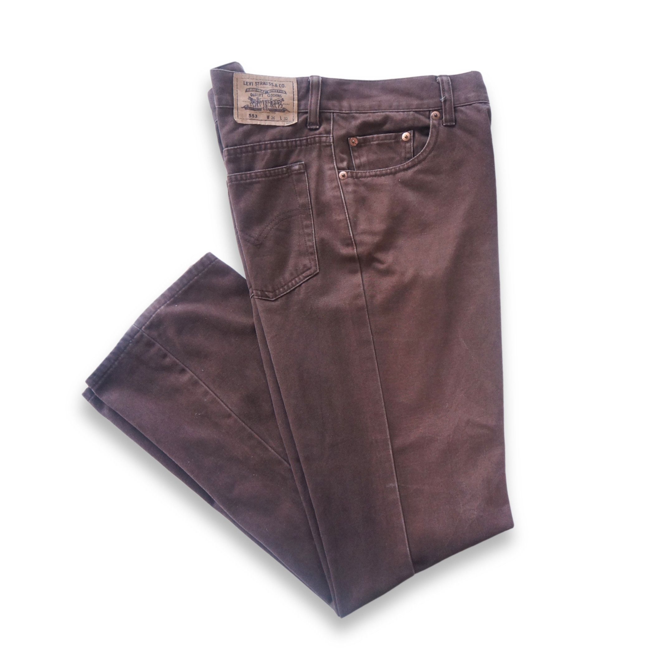 Levi's Levi's 553 Silver Tab Brown Flare Jeans Size 26" / US 2 / IT 38 - 3 Thumbnail