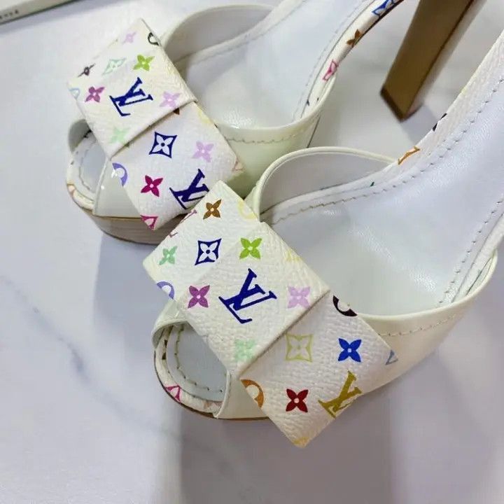 Louis Vuitton Louis Vuitton Colorful High Heeled Sandals for Women -2508 Size US 6 / IT 36 - 8 Thumbnail