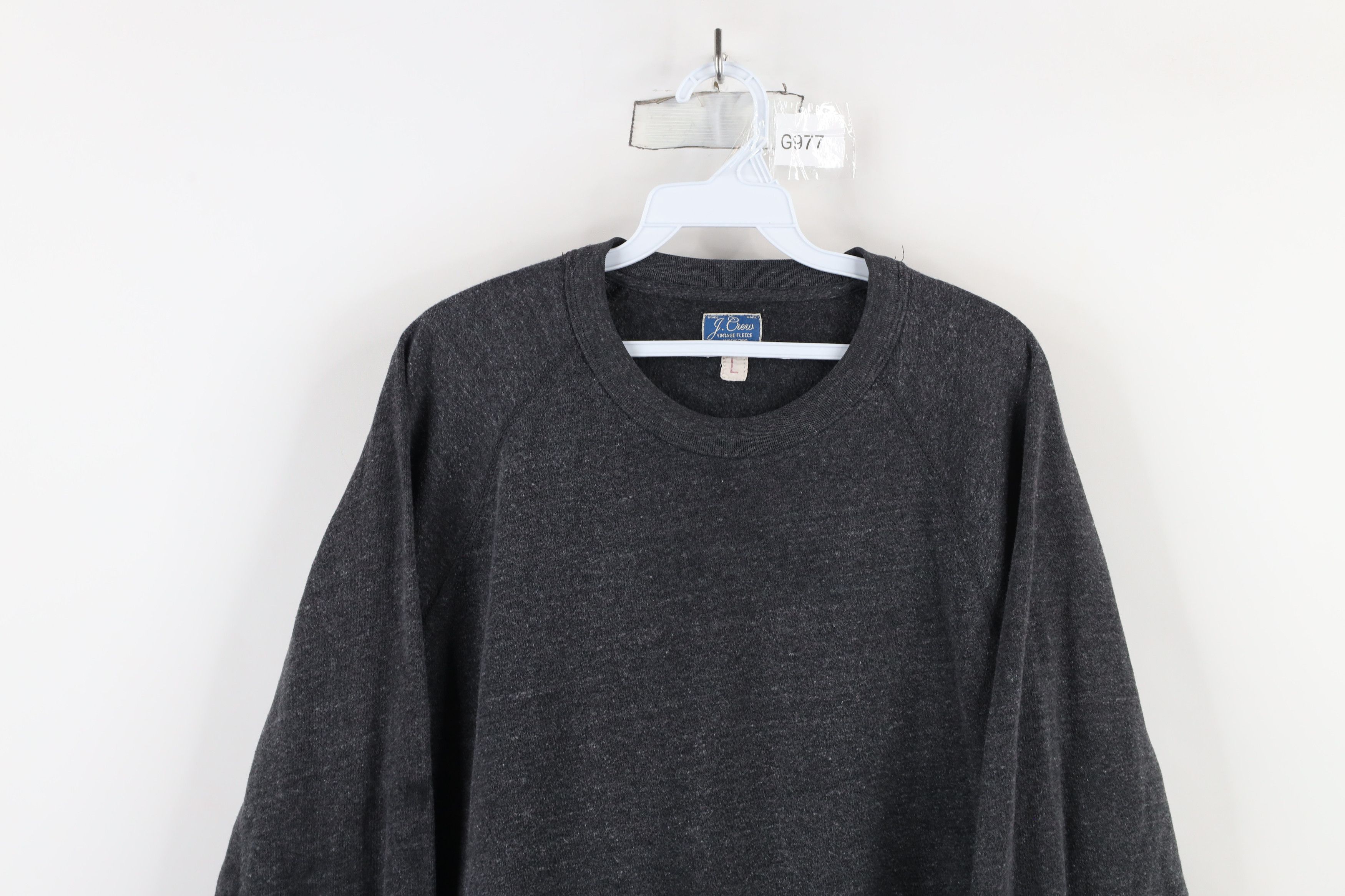 J.Crew × Vintage J Crew Blank Vintage Fleece Crewneck Sweatshirt Gray Size US L / EU 52-54 / 3 - 2 Thumbnail
