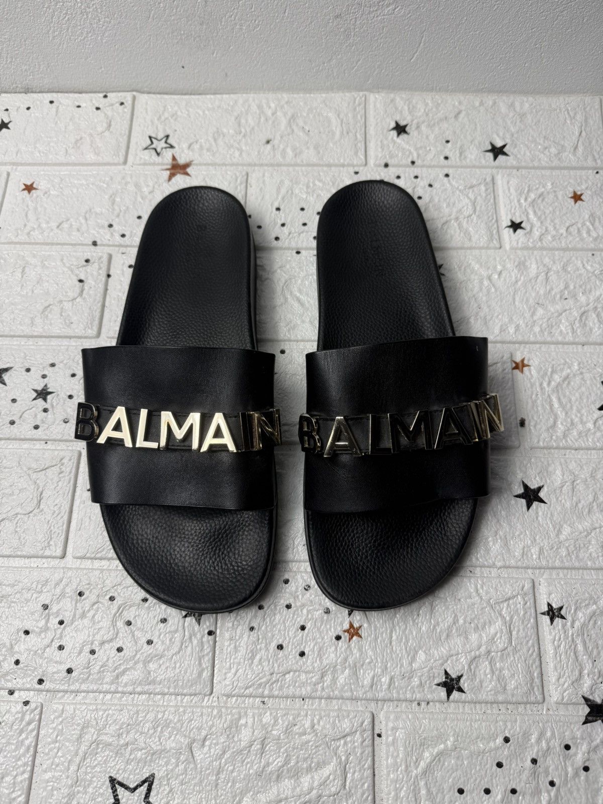 Balmain BALMAIN FLIP FLOPS slides US10 UK8 EUR43 Black Size US 10 / EU 43 - 2 Thumbnail