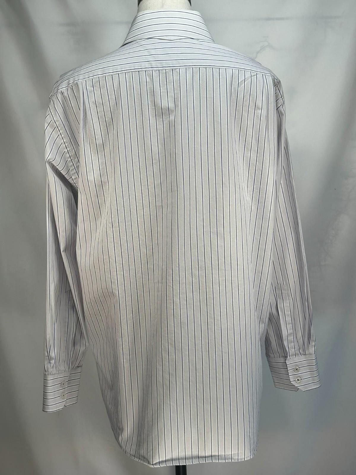 English Laundry English Laundry Embroidered Purple Striped Shirt White 2XL Size US XXL / EU 58 / 5 - 2 Thumbnail