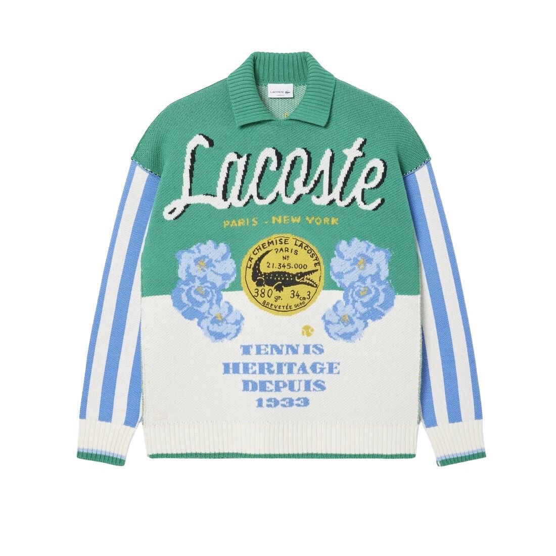 Lacoste Lacoste Runway Multicolor Loose-Fit Sweater Size US S / EU 44-46 / 1 - 1 Thumbnail
