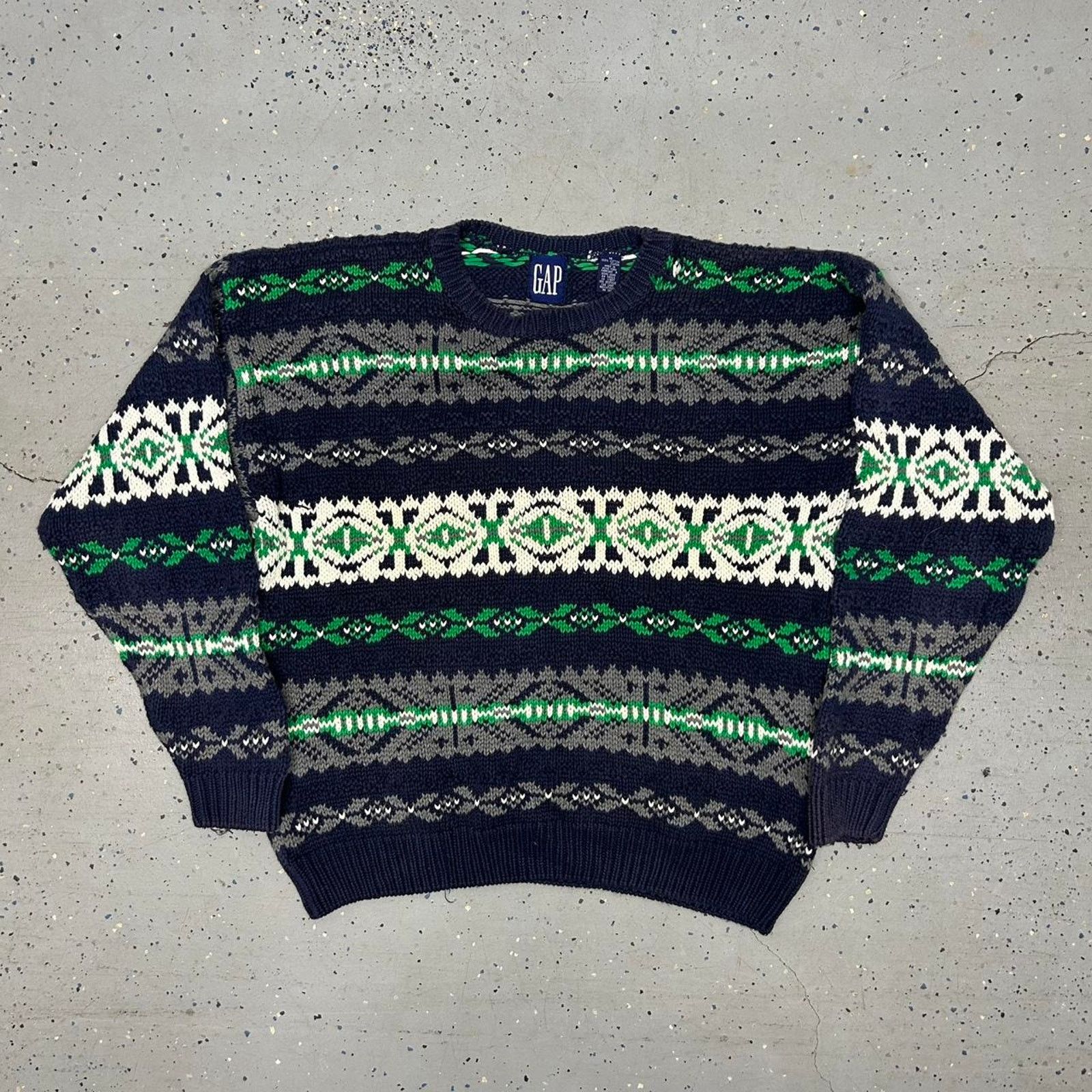 Gap Navy green gap knit sweater Size US M / EU 48-50 / 2 - 1 Thumbnail