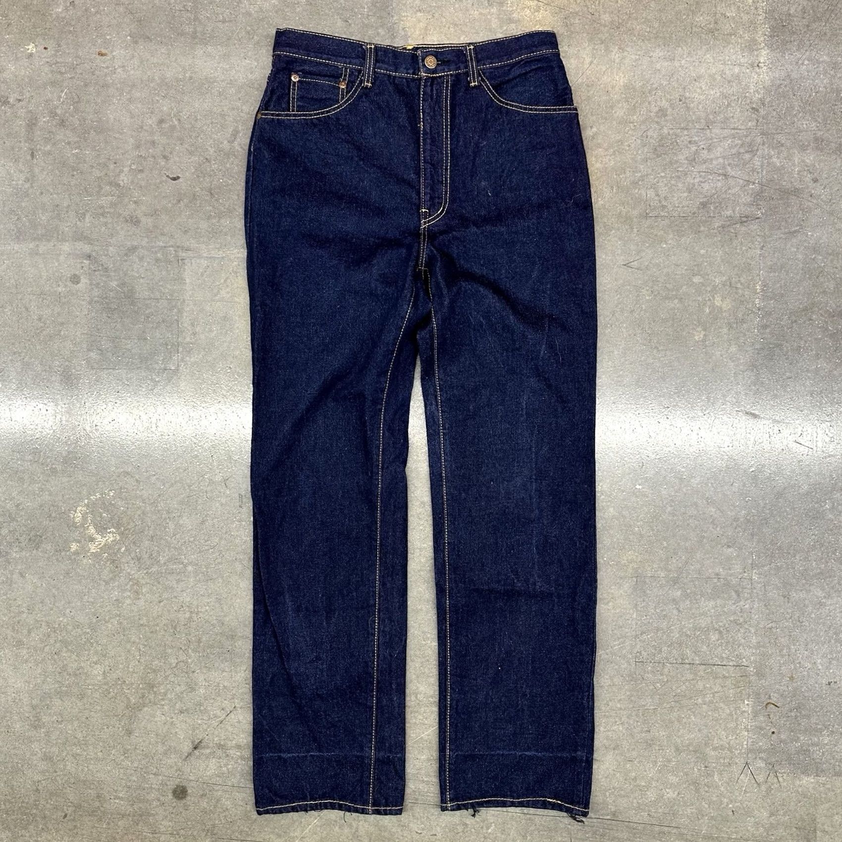 Denime VINTAGE 80s Big Stone SB610 Denim Jeans 30 x 30 Men Blue Indigo Cotton Denim Straight 80s Southwestern Classic Mens Size US 30 / EU 46 - 3 Thumbnail