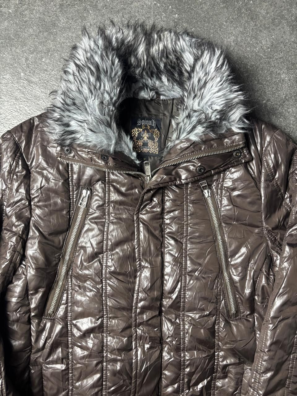 Japanese Brand 2000s Spinach Vkei Racoon Fur Warm Padded Jacket Size US M / EU 48-50 / 2 - 3 Thumbnail
