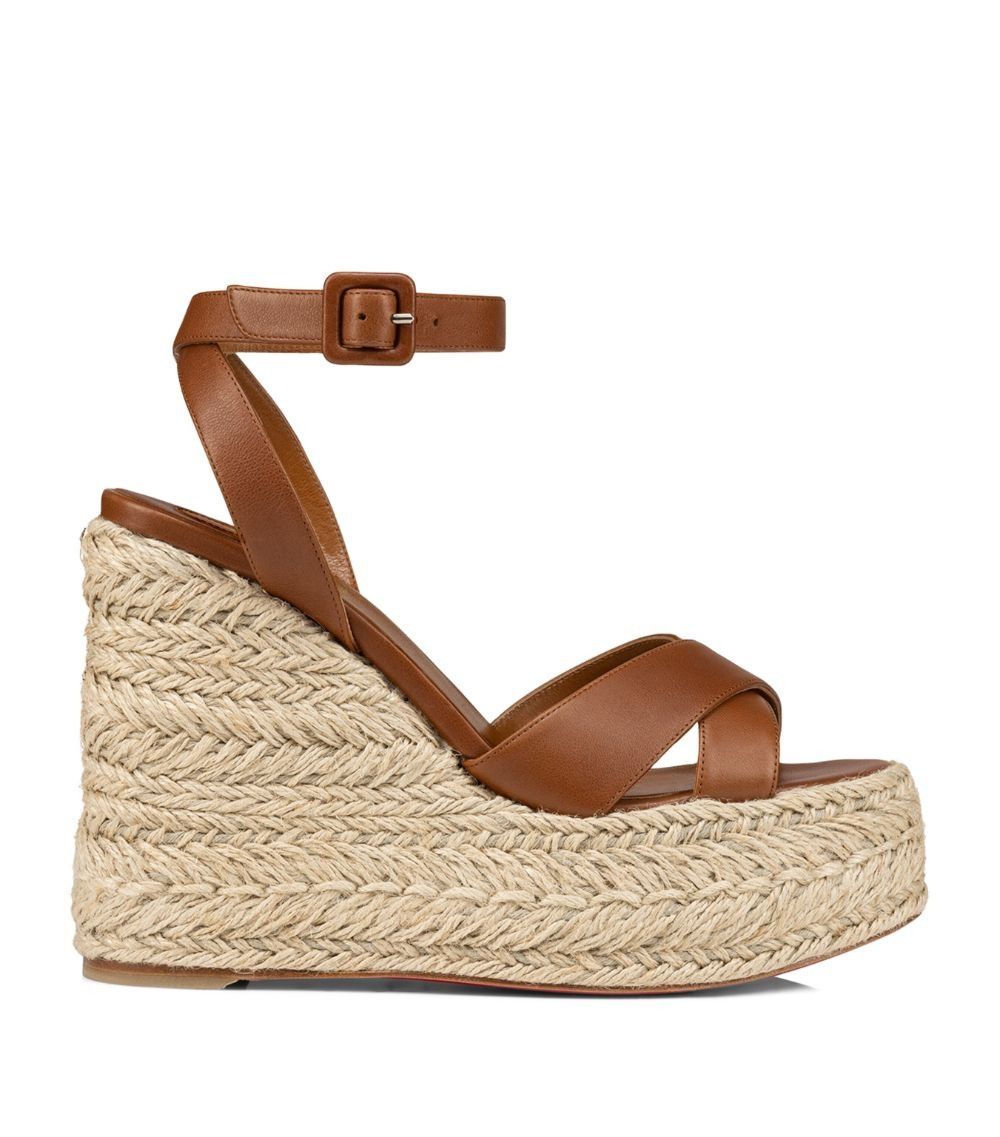 Christian Louboutin o1s1wg110125 Mariza Espadrille Wedge Sandals in Brown Size US 10 / IT 40 - 2 Thumbnail