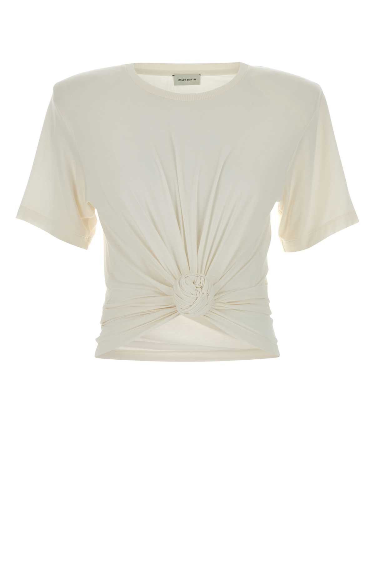 White Stretch Cirulose T-Shirt