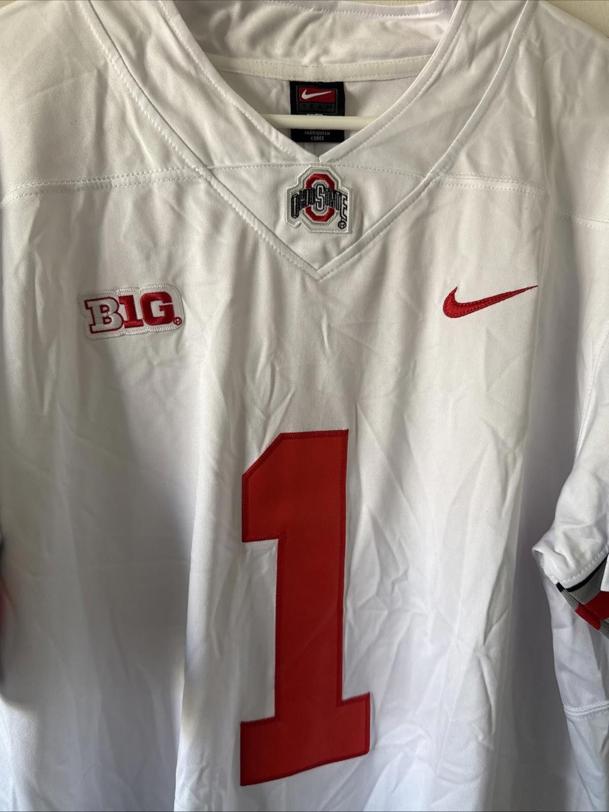 Nike Men’s Nike Ohio State Justin Fields #1 Jersey Sz XL White Size ONE SIZE - 2 Thumbnail