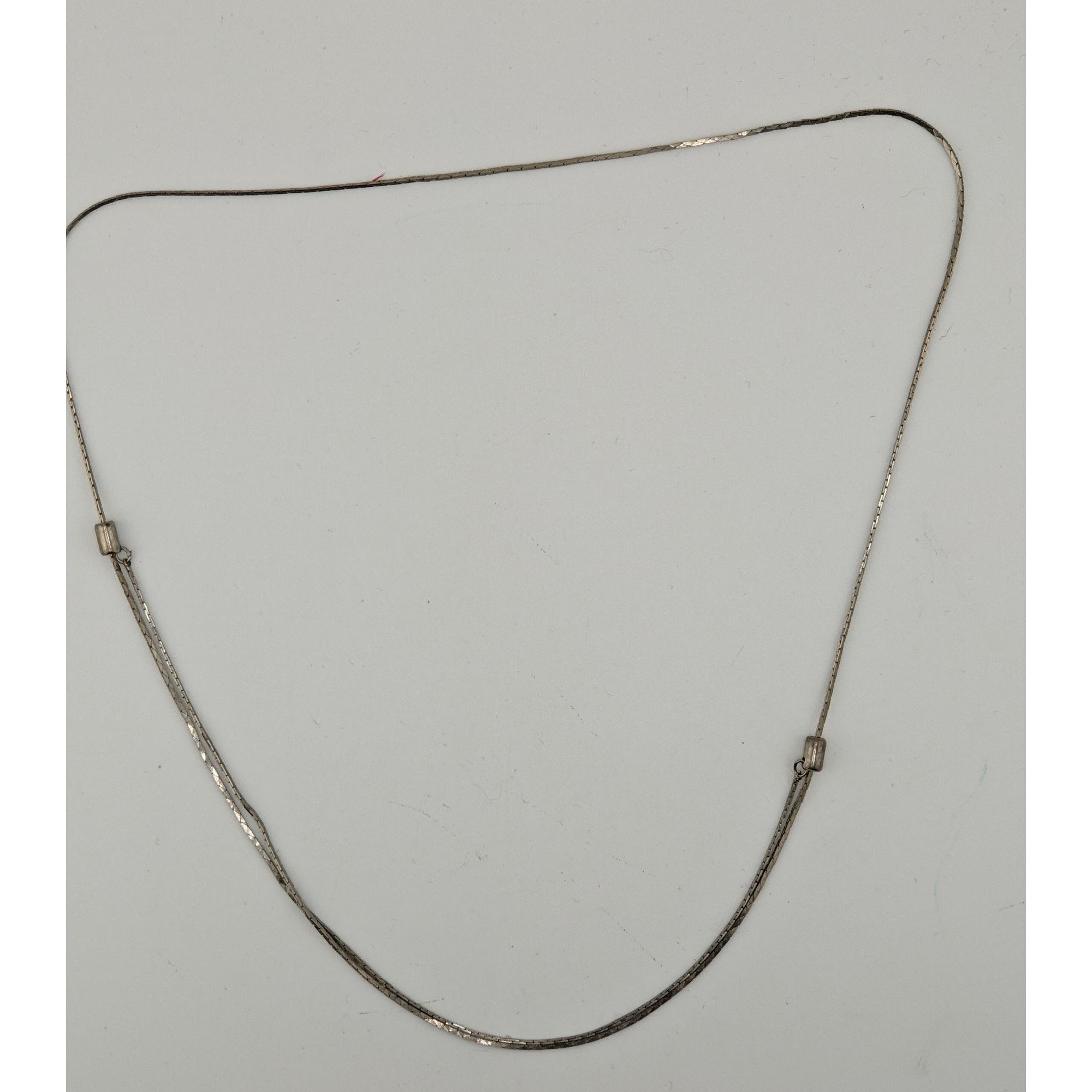 Other Vintage Adjustable 20" Silver-Tone Chain Necklace Size ONE SIZE - 5 Thumbnail