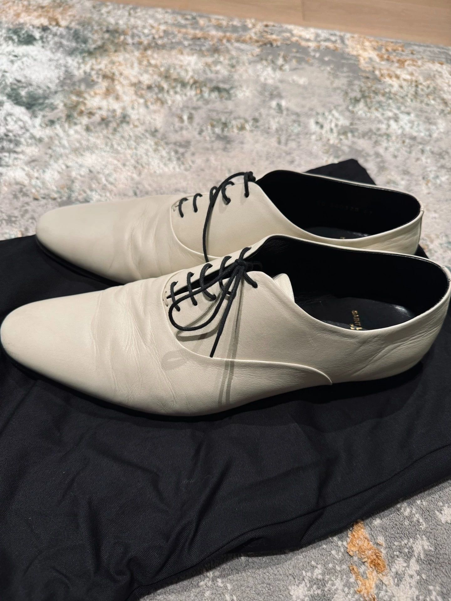 Saint Laurent Paris SLP White Pointed-Toe 100% Lambskin Shoes Rare Size US 8 / EU 41 - 2 Thumbnail