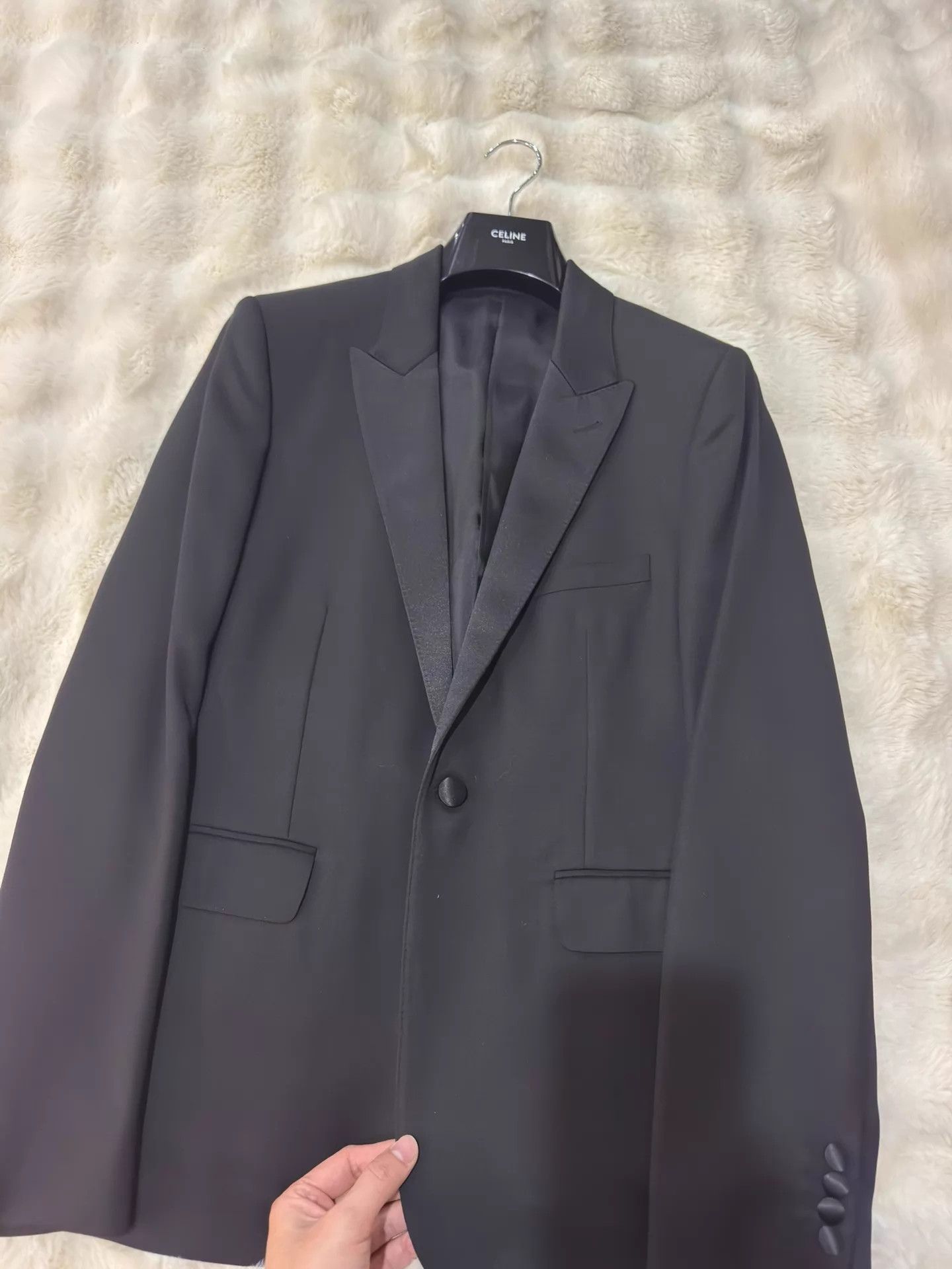 Celine Celine 23ss Men's 1-Button Smoking Jacket 52 Size 52R - 2 Thumbnail