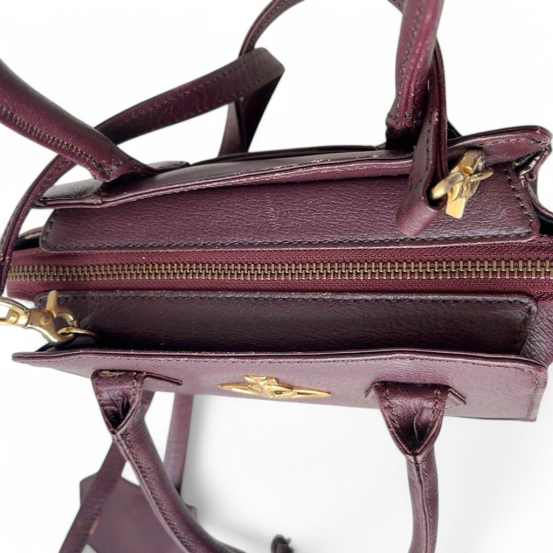 Vivienne Westwood Vivienne Westwood - Mini Bordeaux Gold Orb Shoulder Bag Size ONE SIZE - 8 Thumbnail