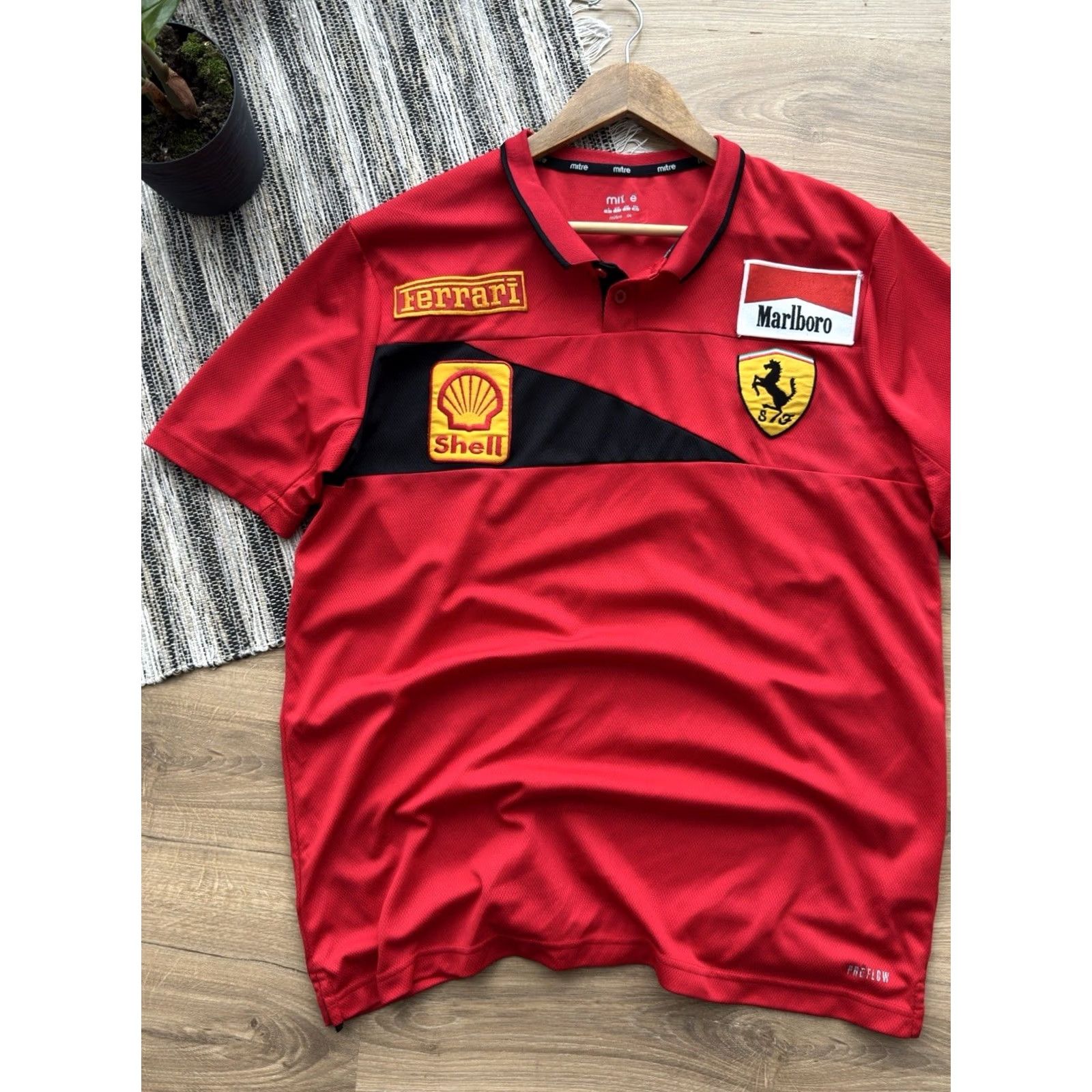 Ferrari VINTAGE Ferrari Marlboro Racing Jersey Polo Red Mitre Shirt Size L Men Size US L / EU 52-54 / 3 - 4 Thumbnail