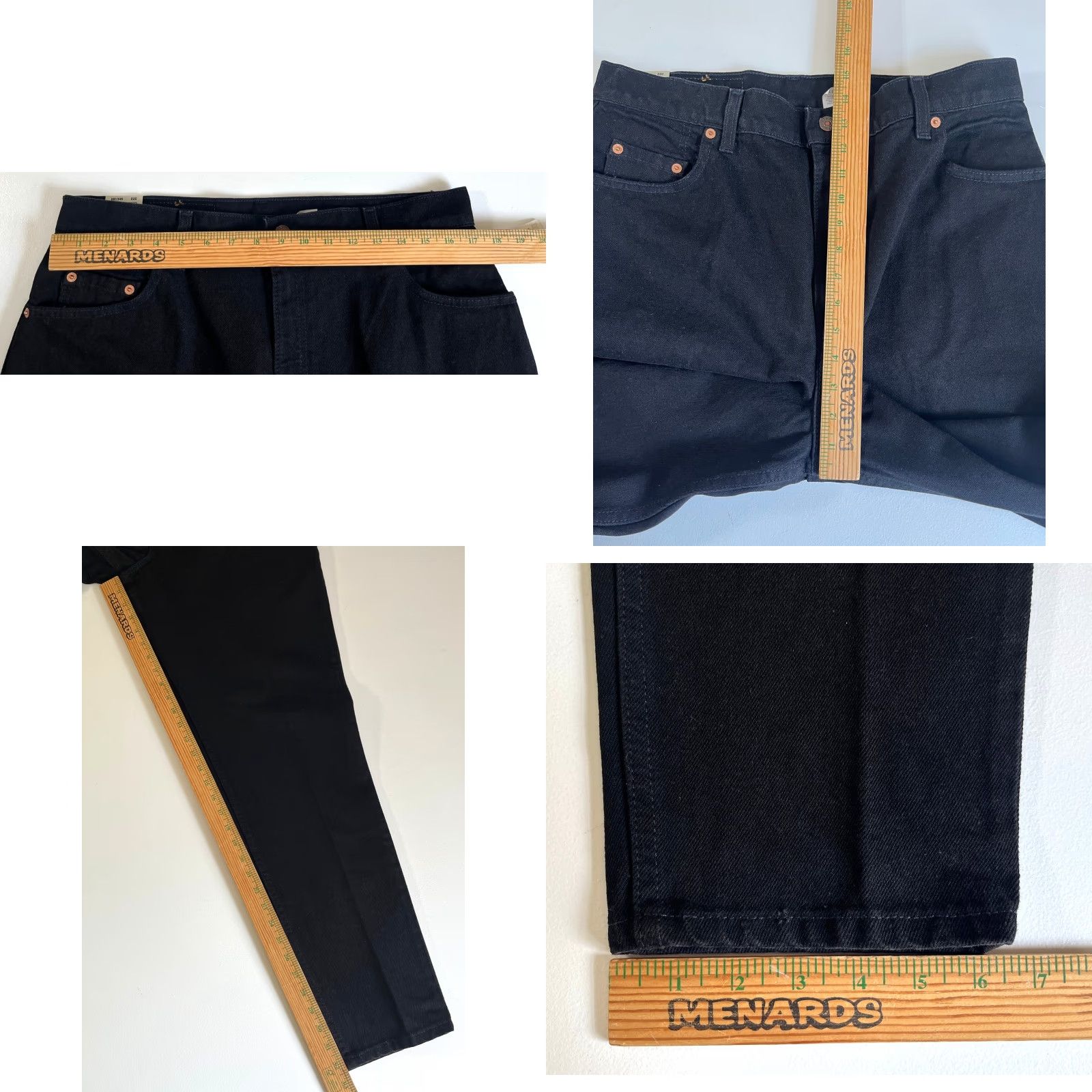 Levi's VINTAGE Levi's 551 Jeans Women’s Black 16 NWT Relaxed Fit Tapered Leg 90s USA 32.5 Inseam 100% Cotton Denim Jeans Mens? Size 38" / US 16 / IT 52 - 9 Thumbnail