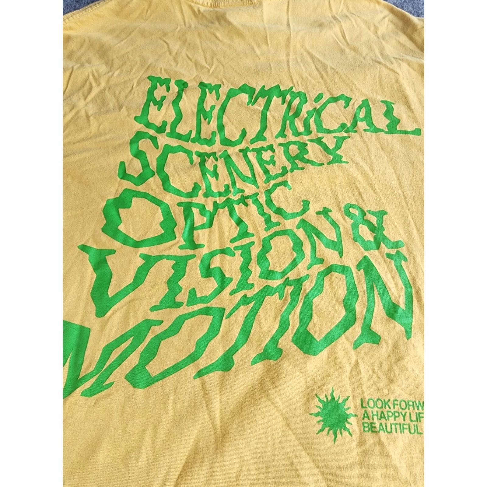 H&M H&M Shirt Men's Yellow T-Shirt Large L Electric Scenery Optic Vision & Motion Size US L / EU 52-54 / 3 - 6 Thumbnail