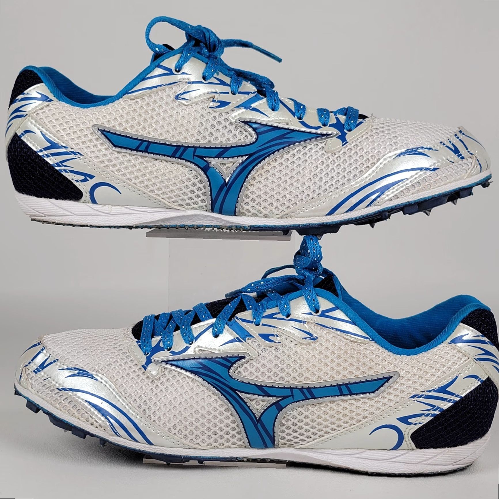 Mizuno Mizuno Women’s Track Shoes Multicolor Lace Spikes Blue White Neon Sneakers US 10 EU 41 Womens Track & Field Shoes Size US 8 / IT 38 - 5 Thumbnail