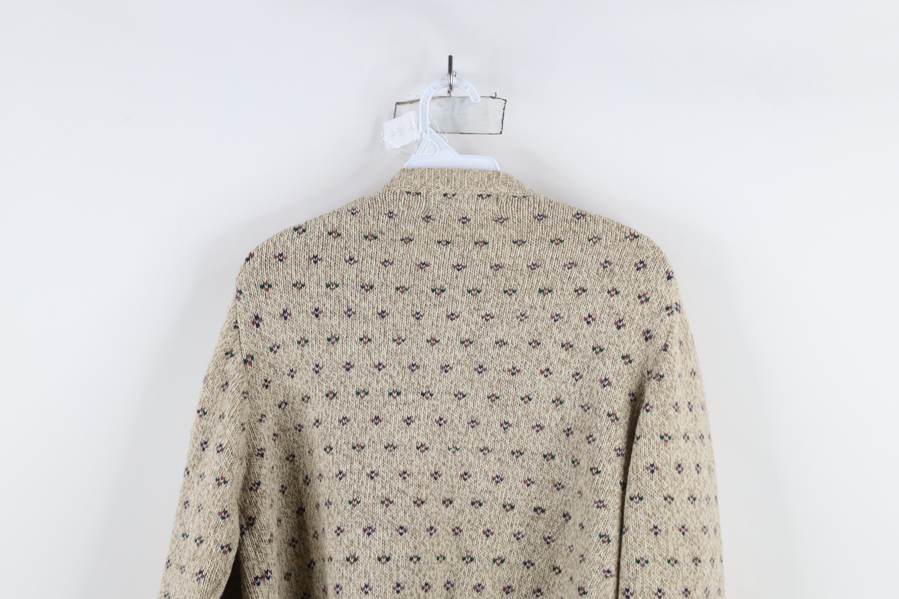 Eddie Bauer × Vintage Vintage 90s Eddie Bauer Geometric Wool Knit Cardigan Sweater Size M / US 6-8 / IT 42-44 - 9 Thumbnail