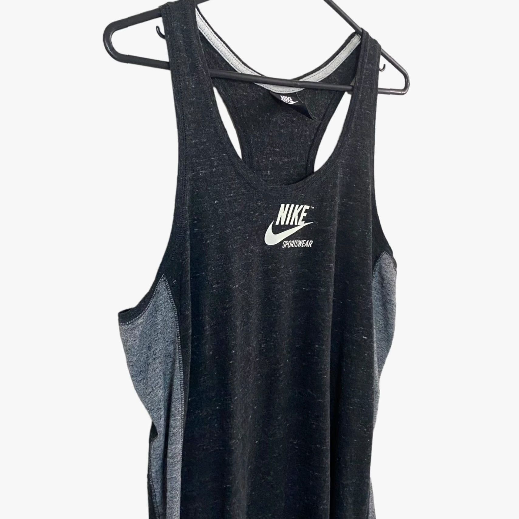 Nike VINTAGE Nike Sportswear Tank Top Dress Womens Large Black & Grey Sleeveless Athletic Gym Size L / US 10 / IT 46 - 4 Thumbnail