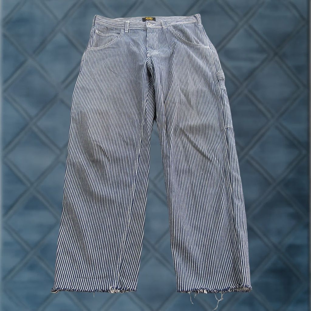 Stan Ray Stan Ray Pants Mens 32x25 Blue Hickory Stripe Carpenter Denim Workwear Relaxed Pants Mens Size US 32 / EU 48 - 1 Thumbnail