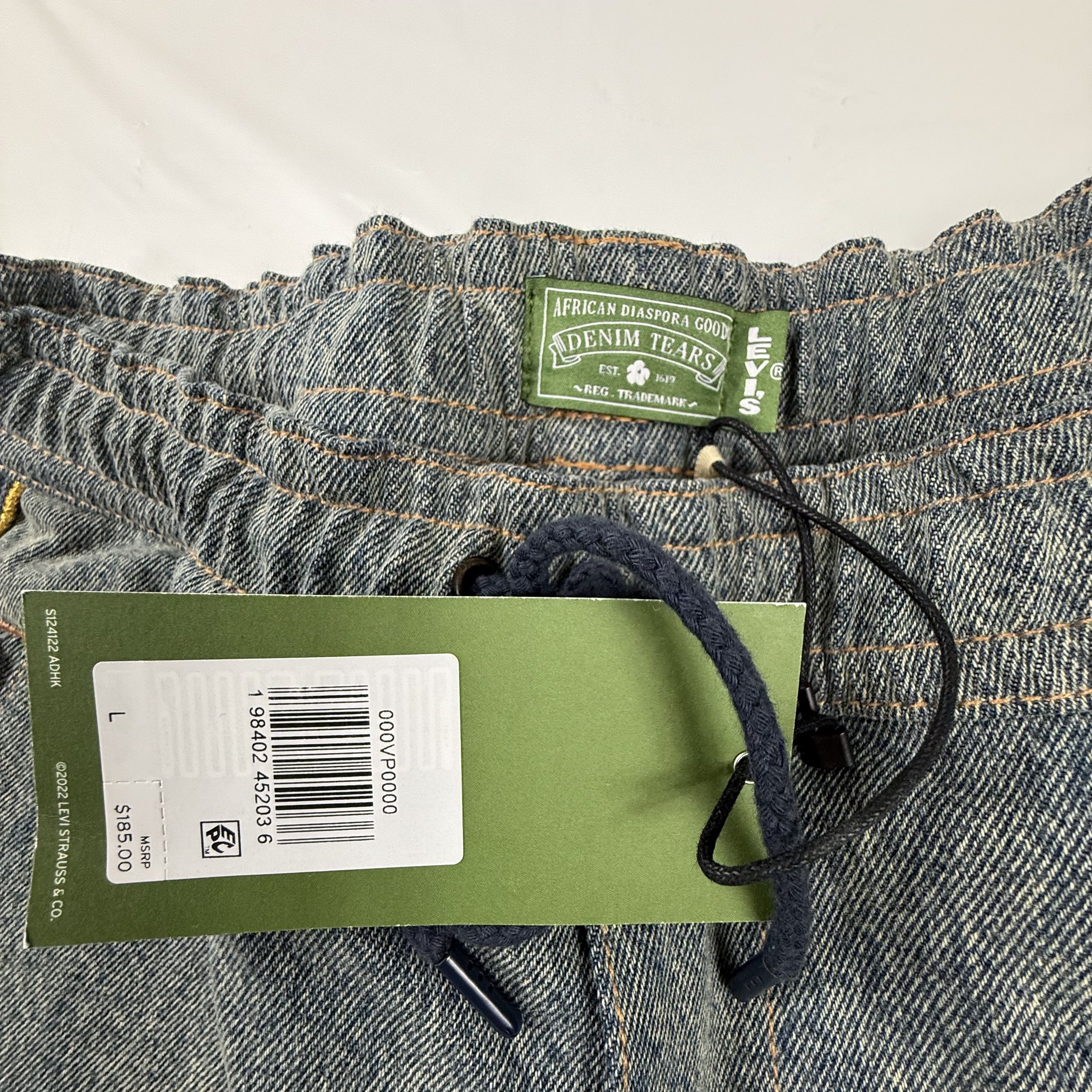 DENIM TEARS × Levi's Levis x Denim Tears ADG Track Pants Grey Indigo Side Stripe Size US 34 / EU 50 - 9 Thumbnail