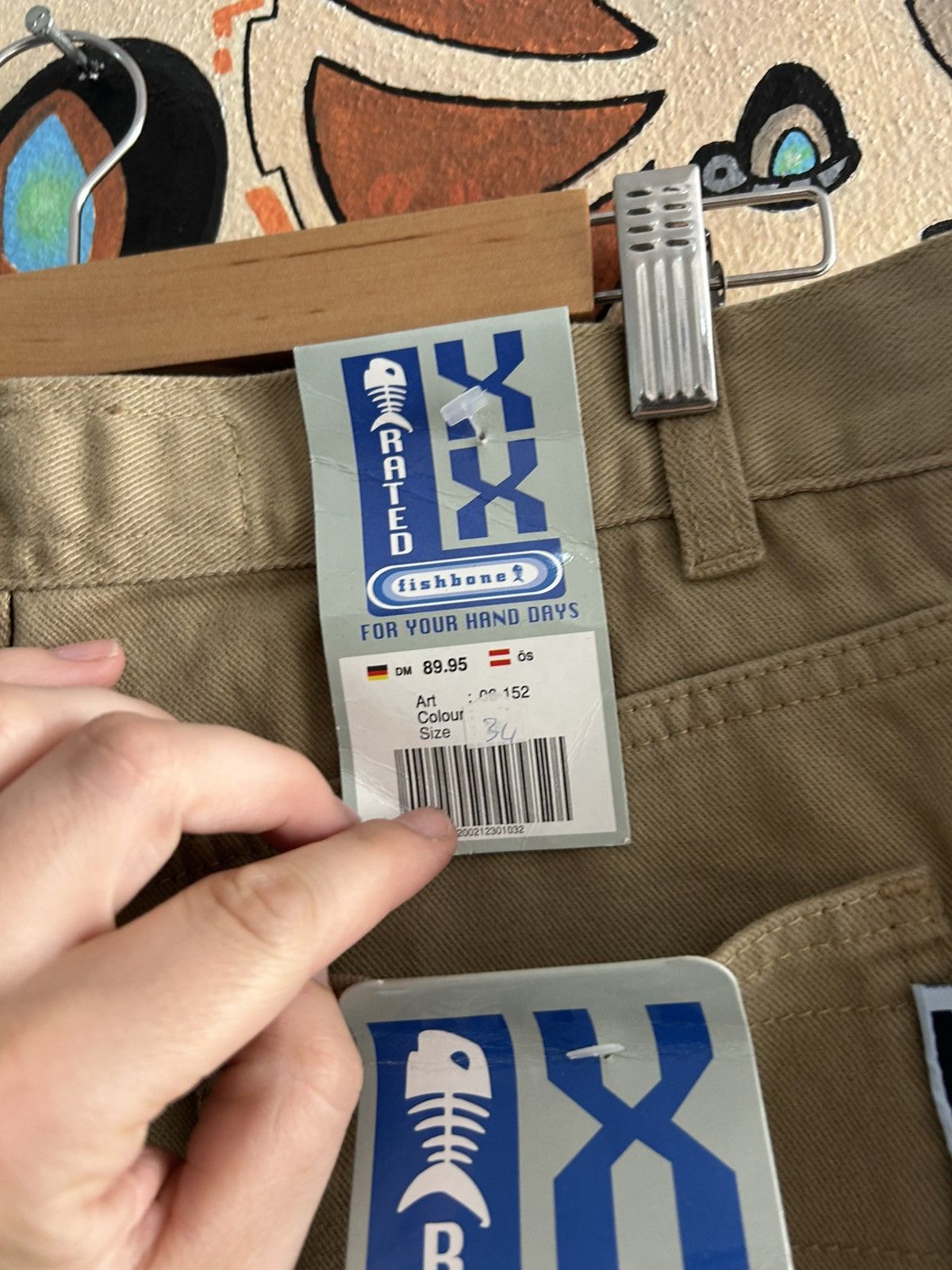 Vintage Brand New a90s FishBone Cargo Pants Size US 31 - 5 Thumbnail