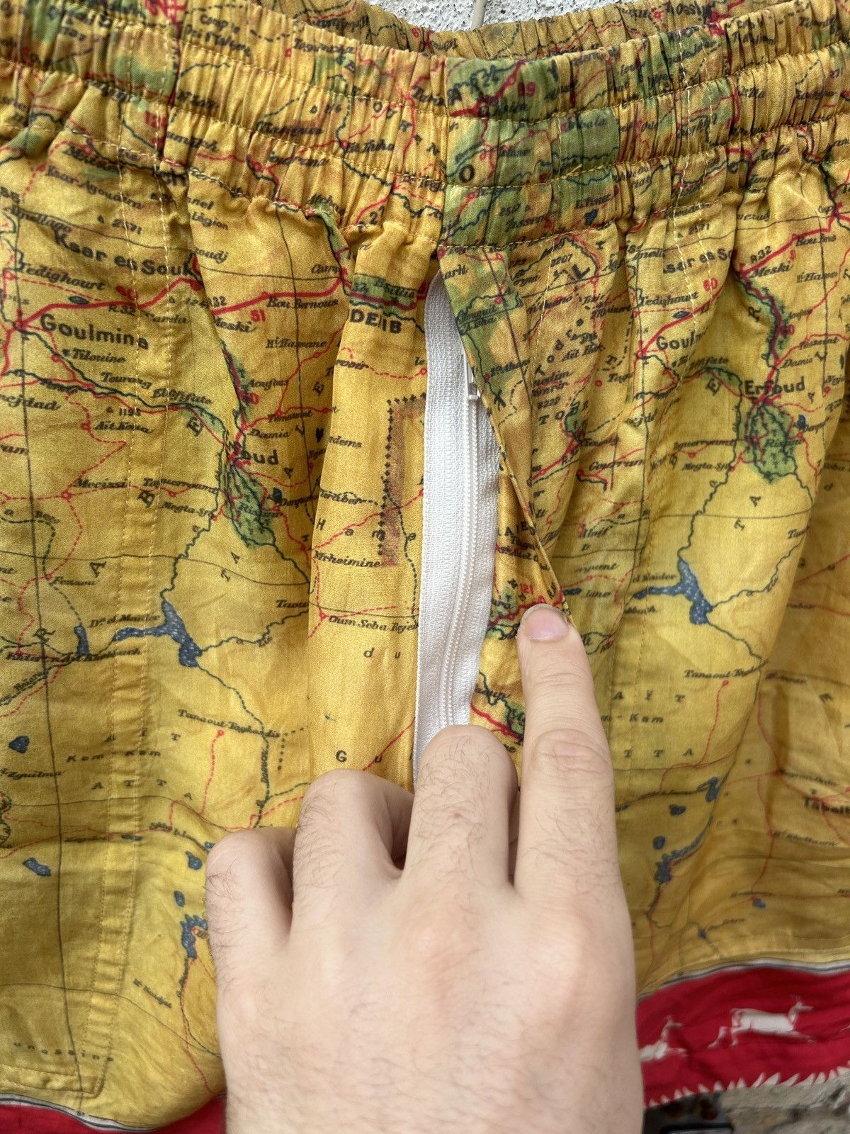Bode Morocco Map Silk Shorts Size US 32 / EU 48 - 5 Thumbnail