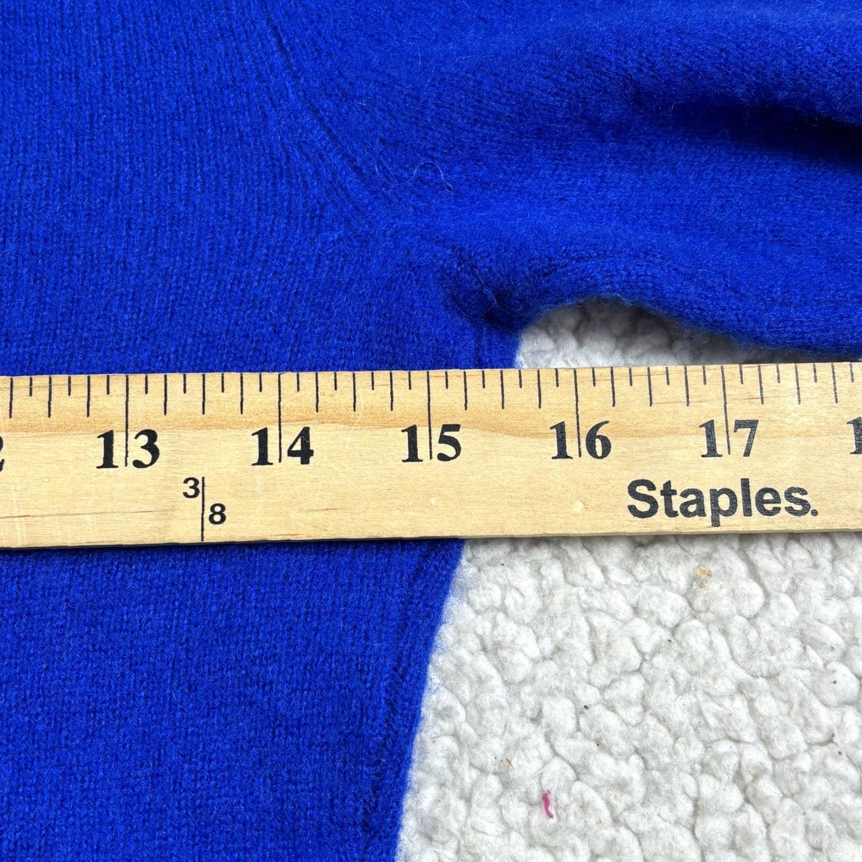 Charter Club Charter Club Luxury 100% Cashmere Sweater Women PS Petite Small Blue V-Neck Knit Size S / US 4 / IT 40 - 4 Thumbnail
