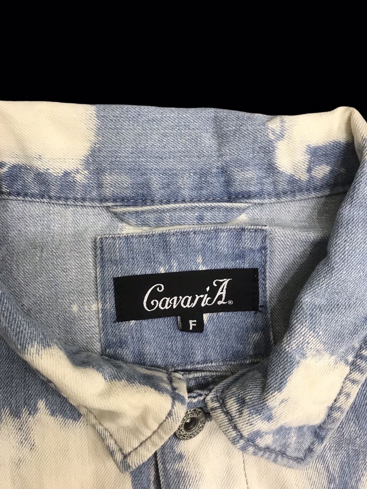 Japanese Brand 💥DENIM ART💥CavariA Rare Bleached Japan Trucker Denim F229 Size US XL / EU 56 / 4 - 4 Thumbnail
