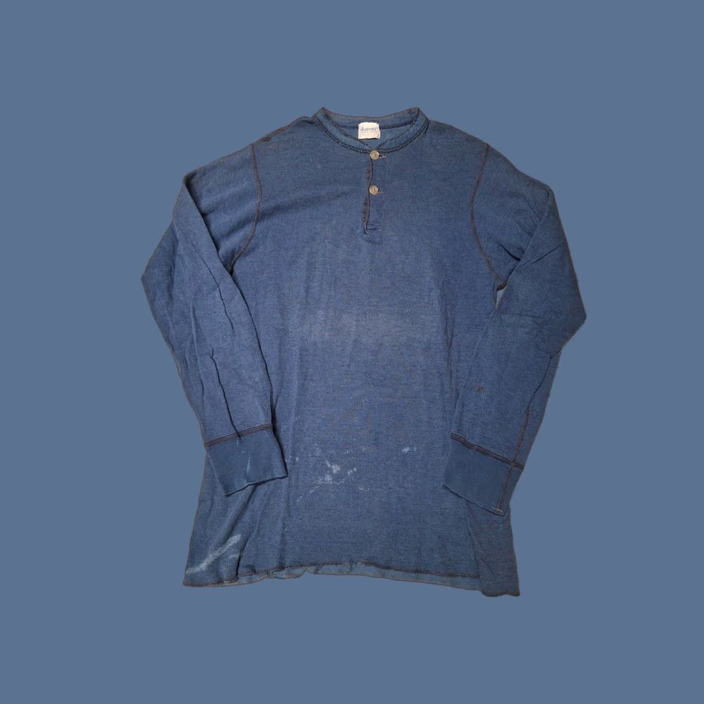 Vintage VINTAGE Duofold Henley Thermal Wool Blue 70s M Long Sleeve Outdoor Hipster Grunge Nirvana Punk Rock Look Mens Size US M / EU 48-50 / 2 - 1 Thumbnail