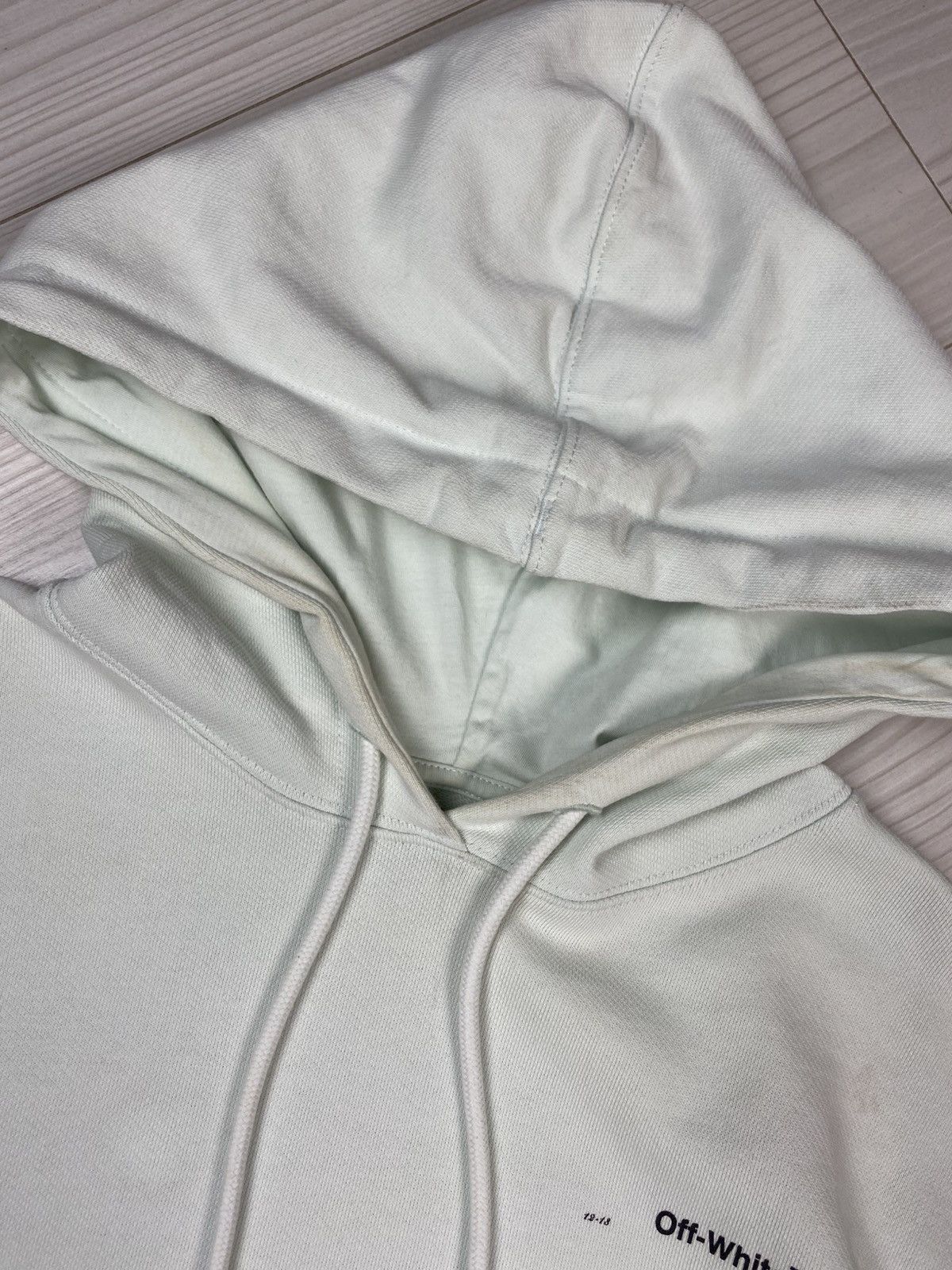 Off-White RARE Off white mint seaweed oversized hoodie y2k Size US XS / EU 42 / 0 - 13 Thumbnail