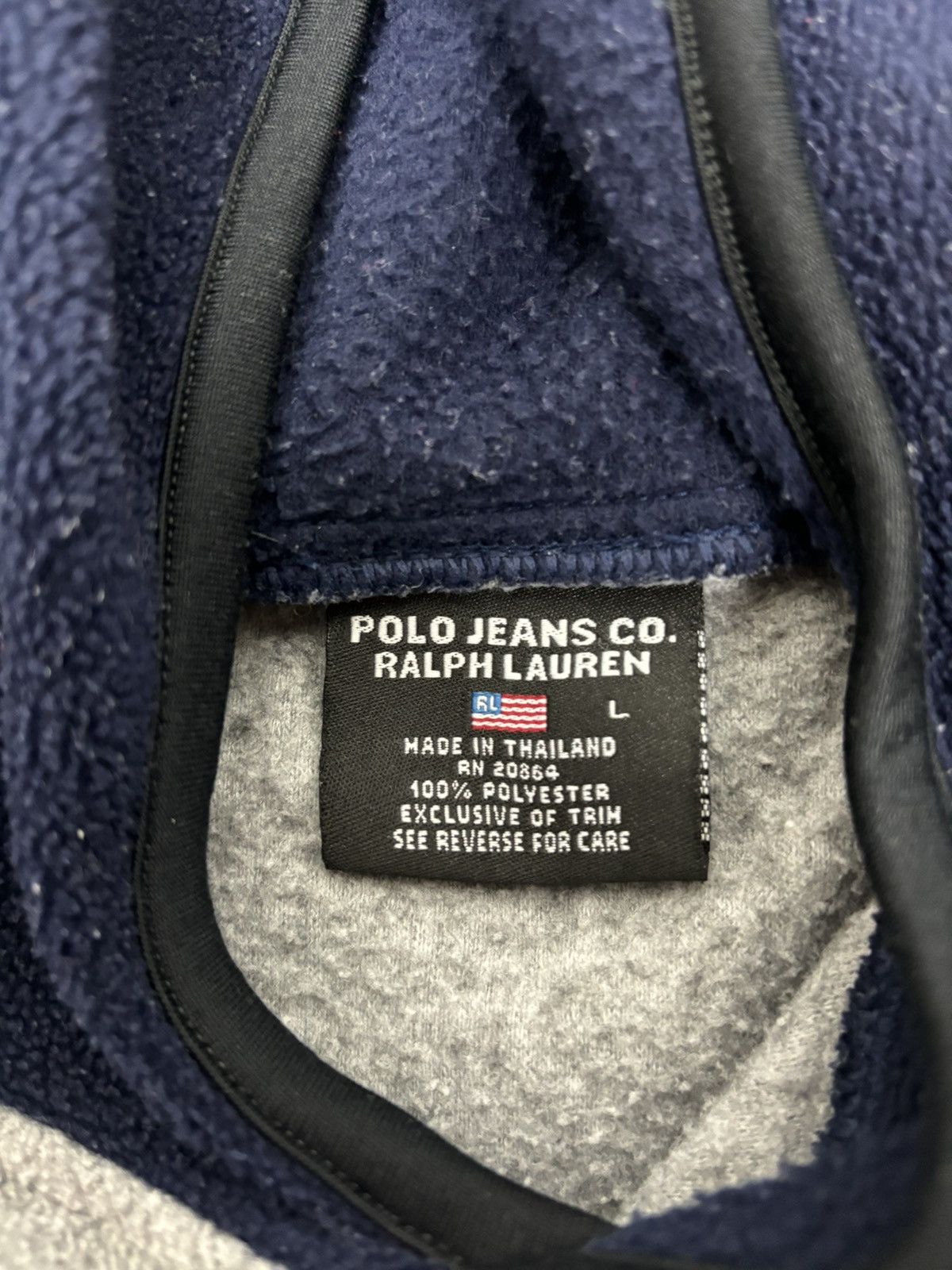 Polo Ralph Lauren × Vintage Y2k polo jeans co fleece hoodie Size US L / EU 52-54 / 3 - 3 Thumbnail