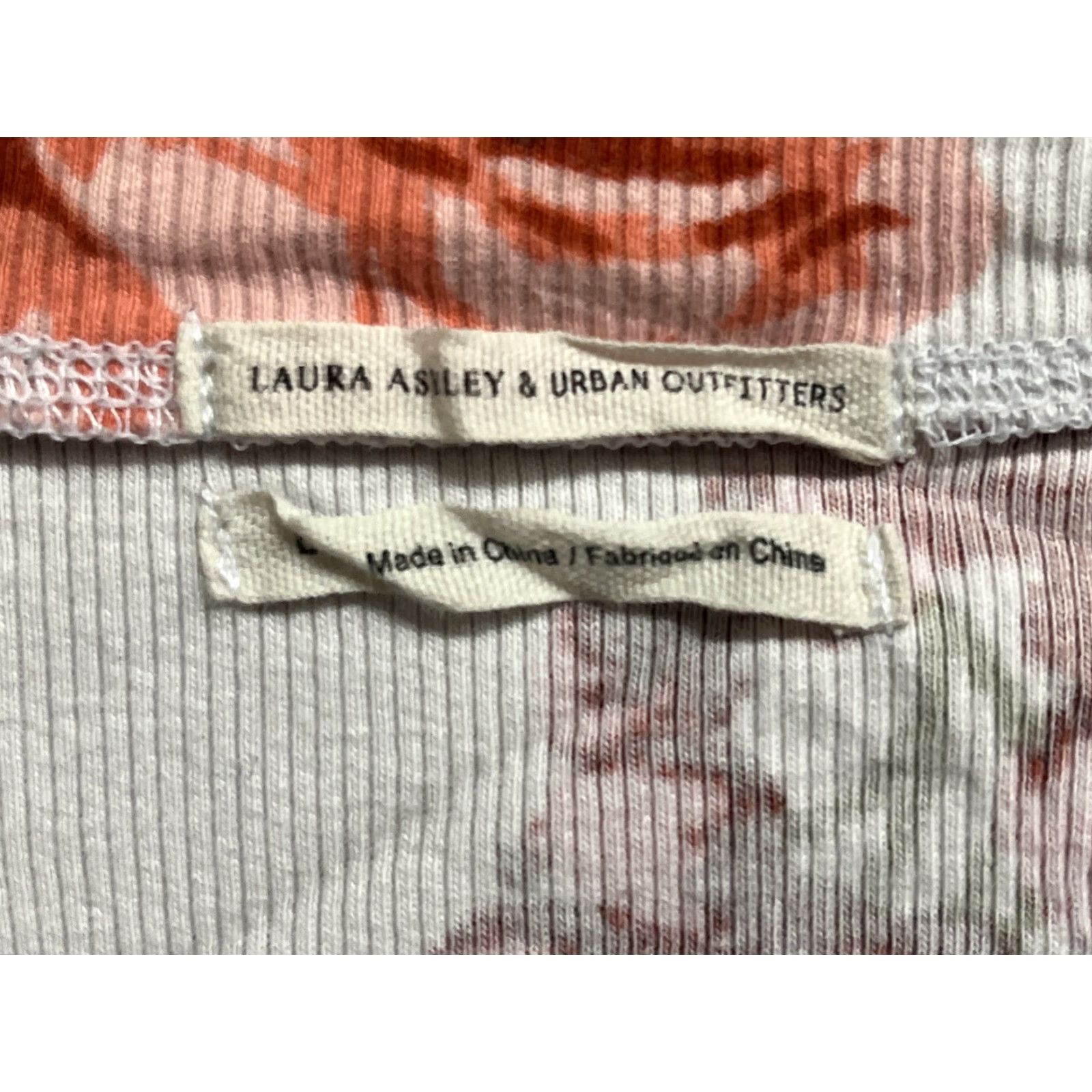 Urban Outfitters Laura Ashley x Urban Outfitters Womens Floral Cropped Long Sleeve T-Shirt L White Size L / US 10 / IT 46 - 3 Thumbnail
