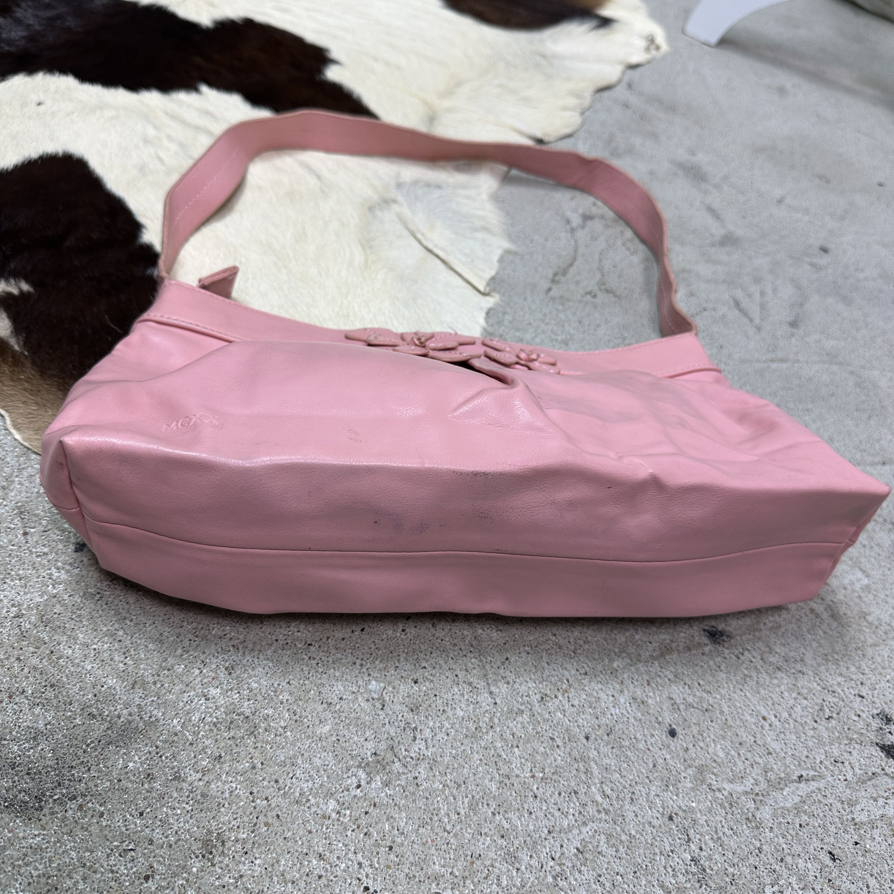Vintage Vintage Avant Garde Baby Pink Flowers Shoulder Bag Y2K Size ONE SIZE - 4 Thumbnail