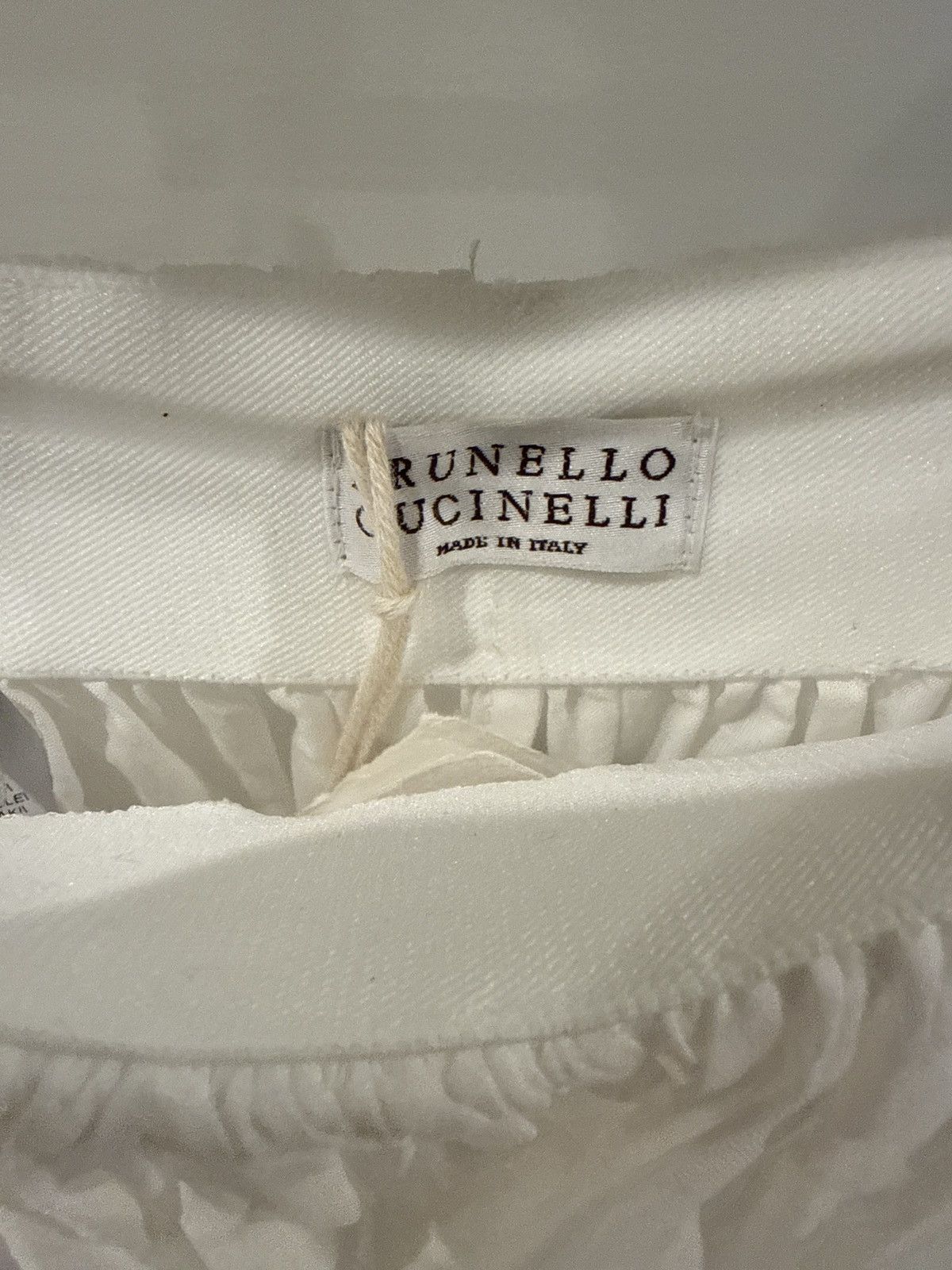 Brunello Cucinelli Draped crinkled cotton-blend poplin maxi skirt Size 27" / US 4 / IT 40 - 5 Thumbnail