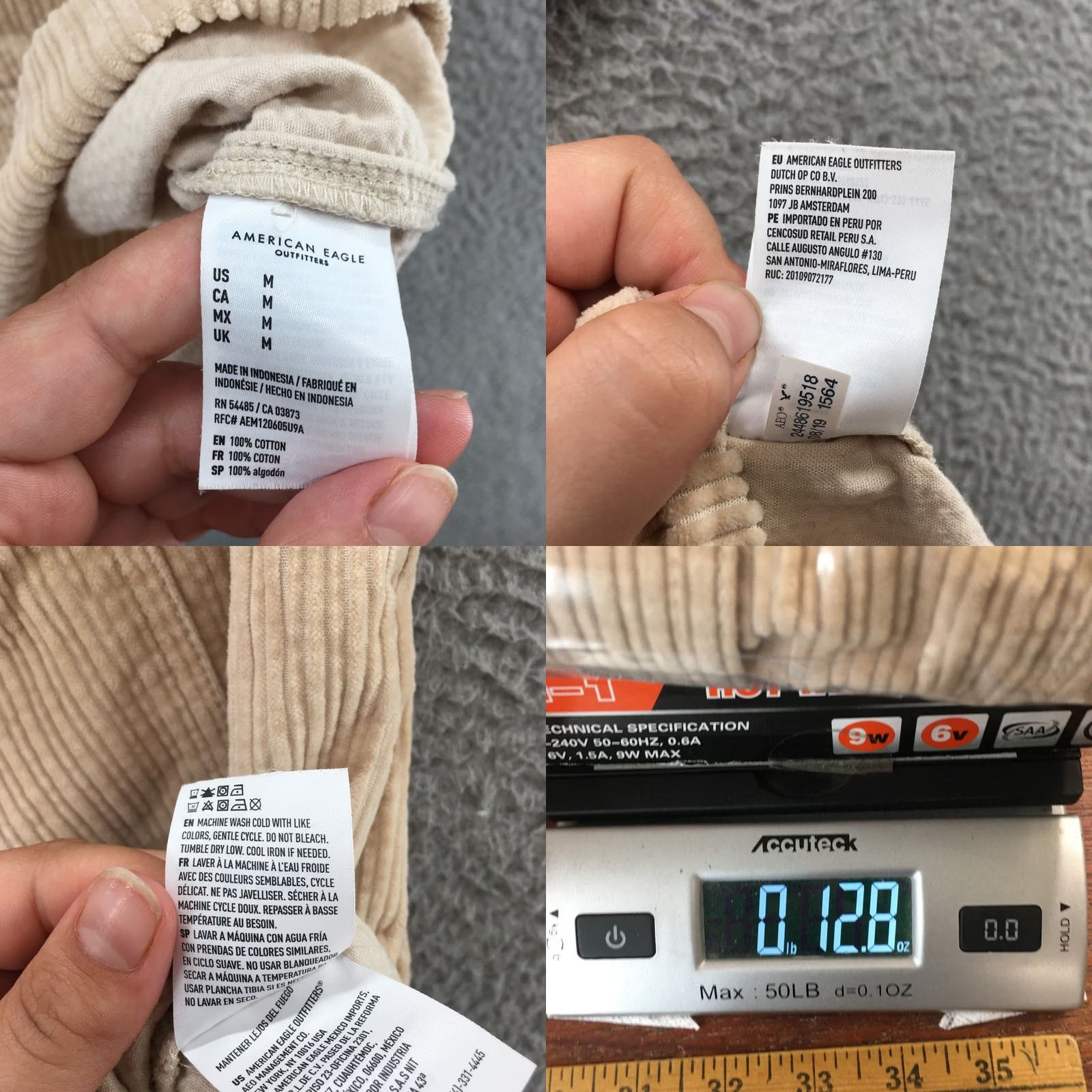 American Eagle Outfitters American Eagle Outfitters Cropped Corduroy Jacket Womens M Beige Collared Button Front Size M / US 6-8 / IT 42-44 - 10 Thumbnail