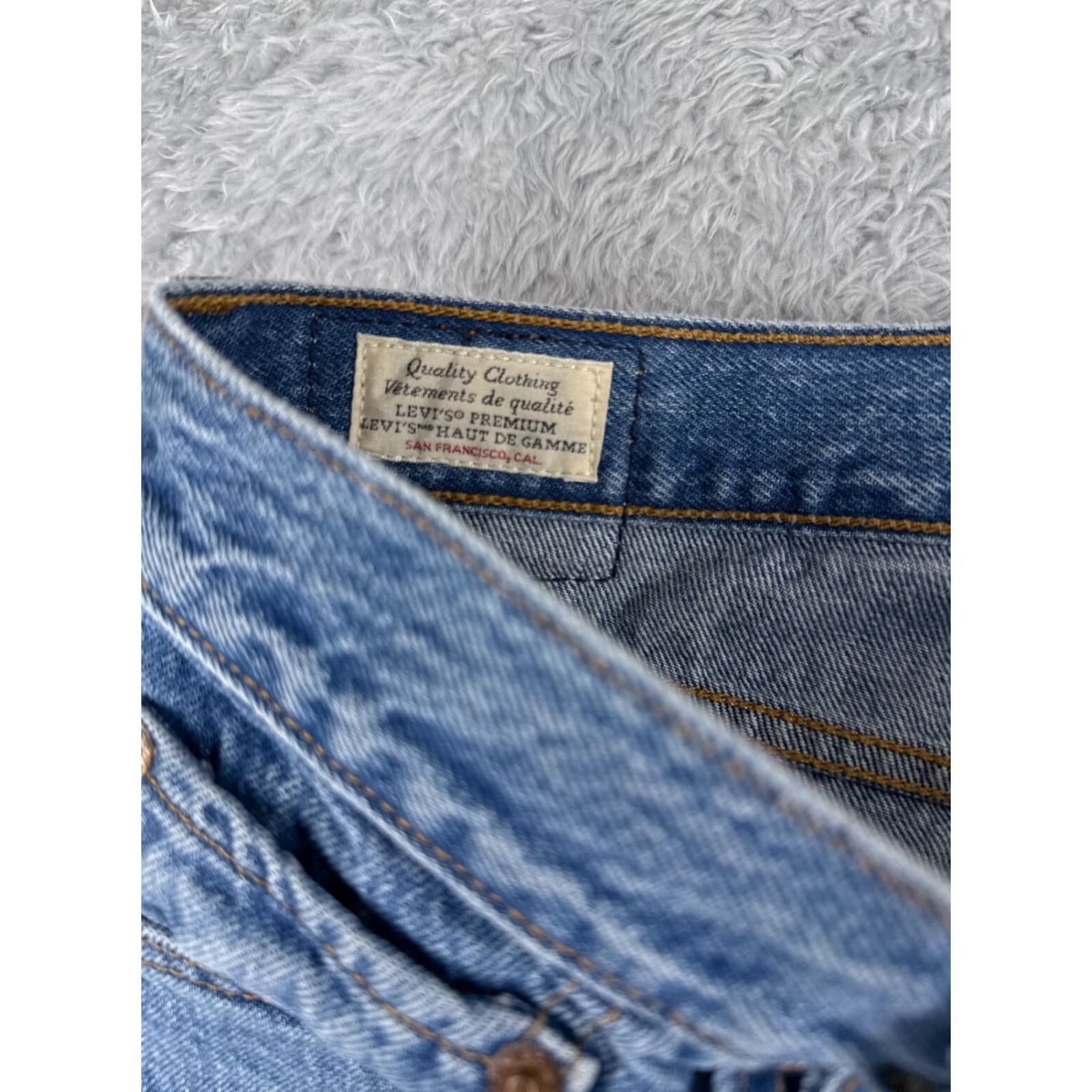 Levi's Levis Premium Jeans Womens 31x27 Blue Denim Wedgie Distressed Big E Size 24" / US 00 / IT 34 - 7 Thumbnail